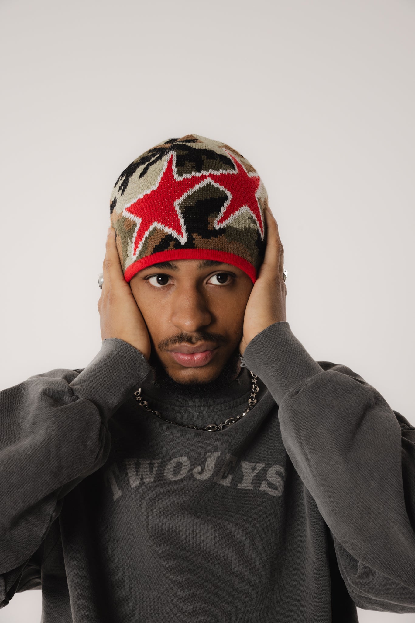 Twojeys Reversible Icon Camo Red Beanie Camo/Red