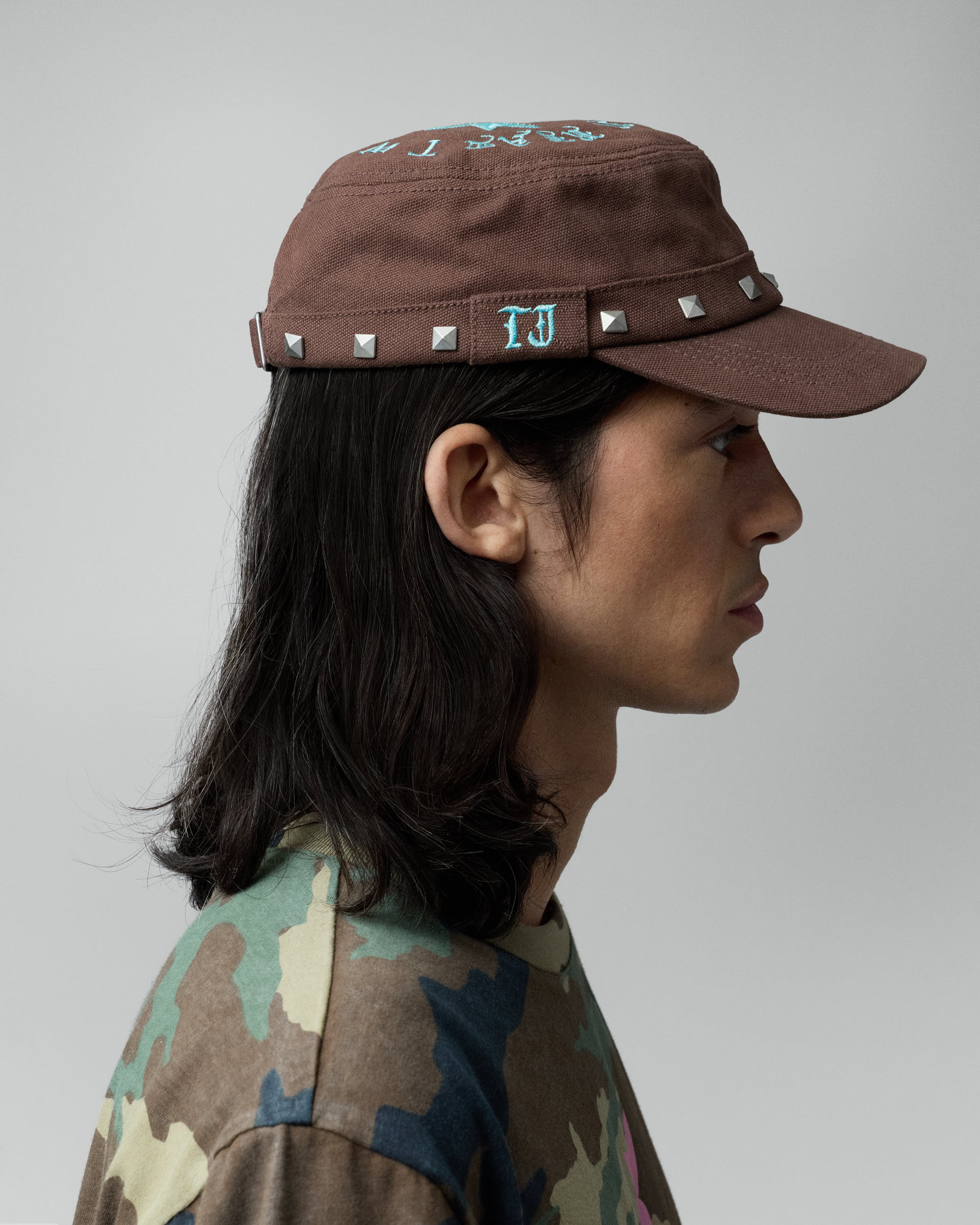 Twojeys Studded Guerrilla Cap Brown