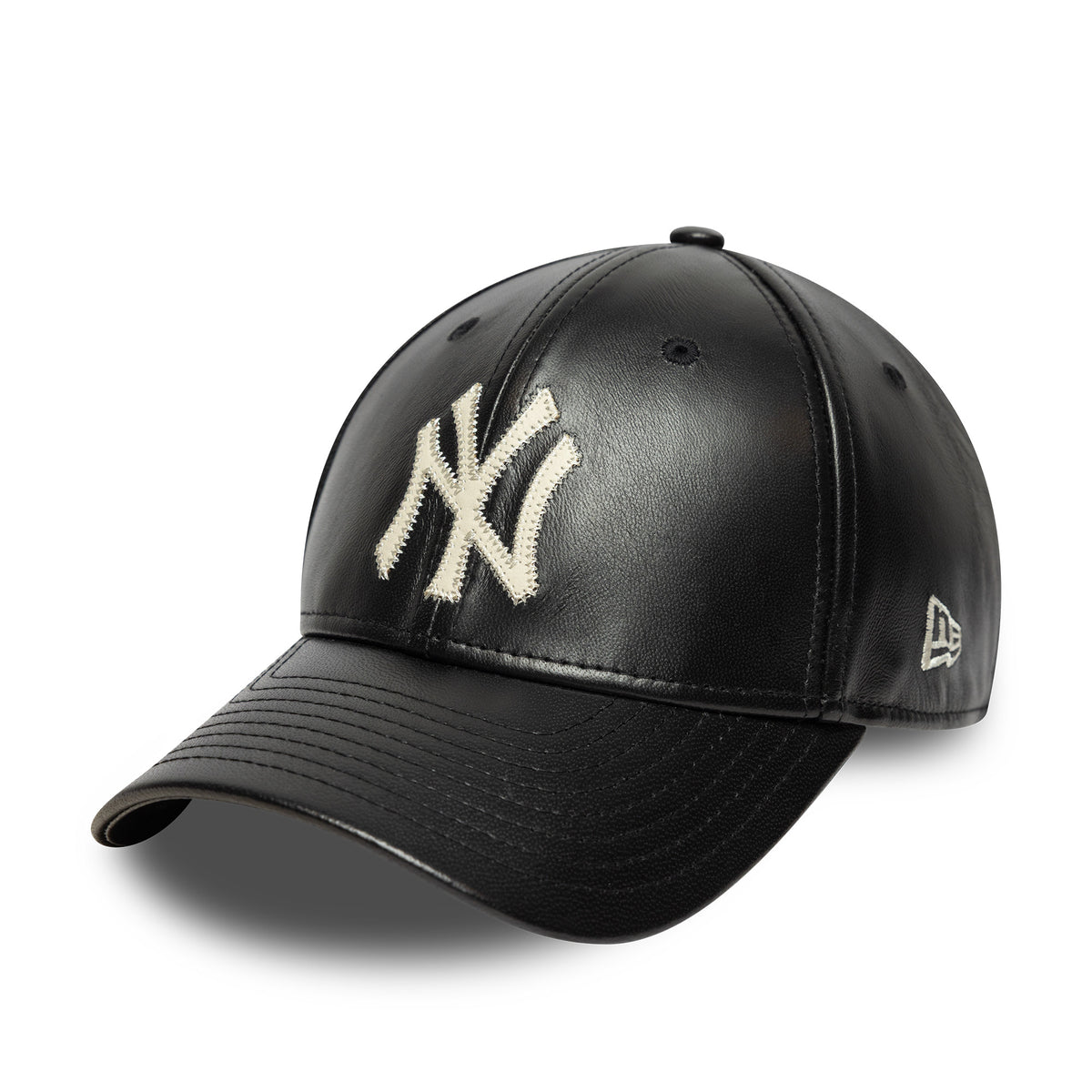 New Era NY Yankees 9FORTY Leather M-Crown Cap Black