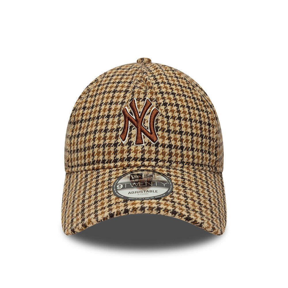 New Era NY Yankees Checkered 9TWENTY AF Cap Beige