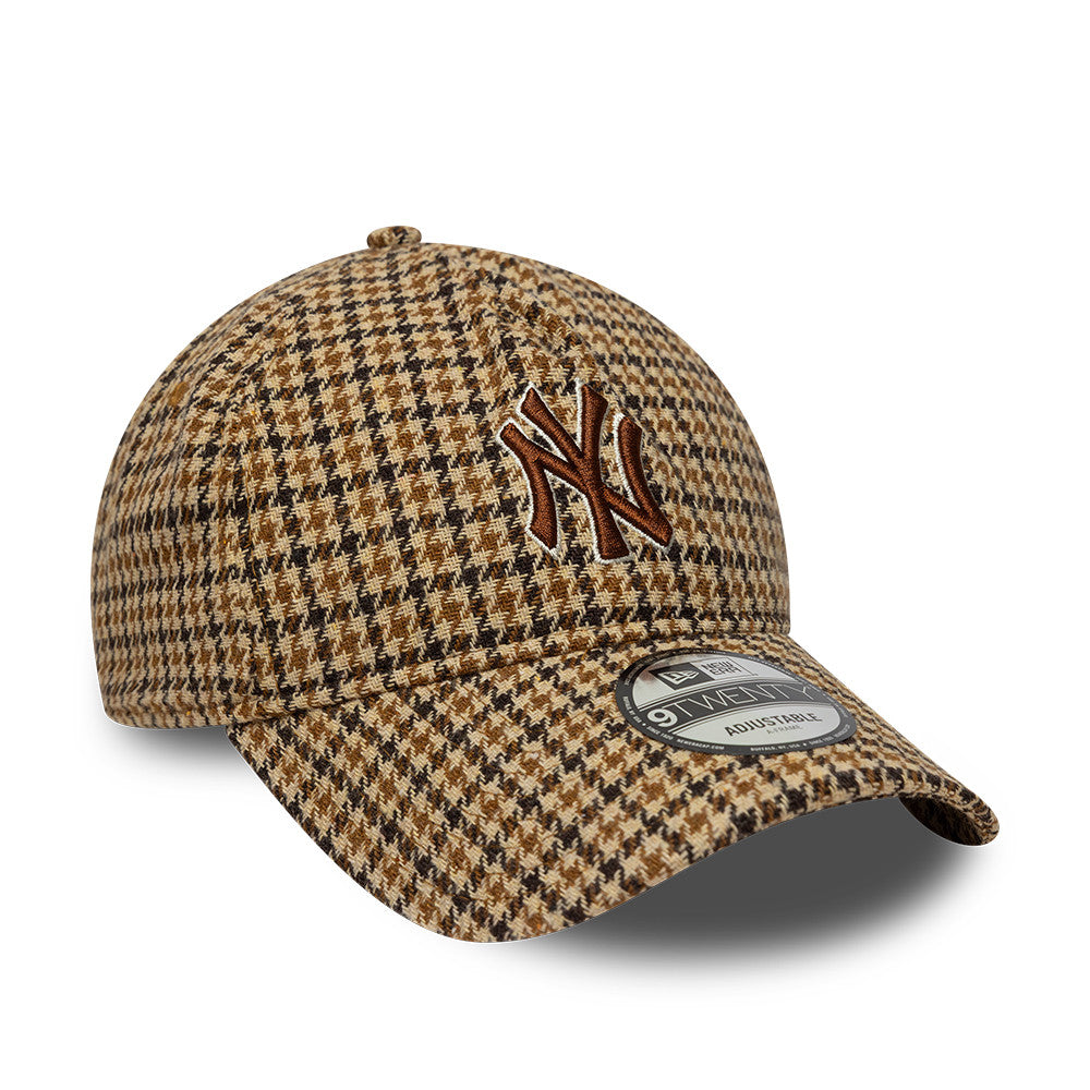 New Era NY Yankees Checkered 9TWENTY AF Cap Beige