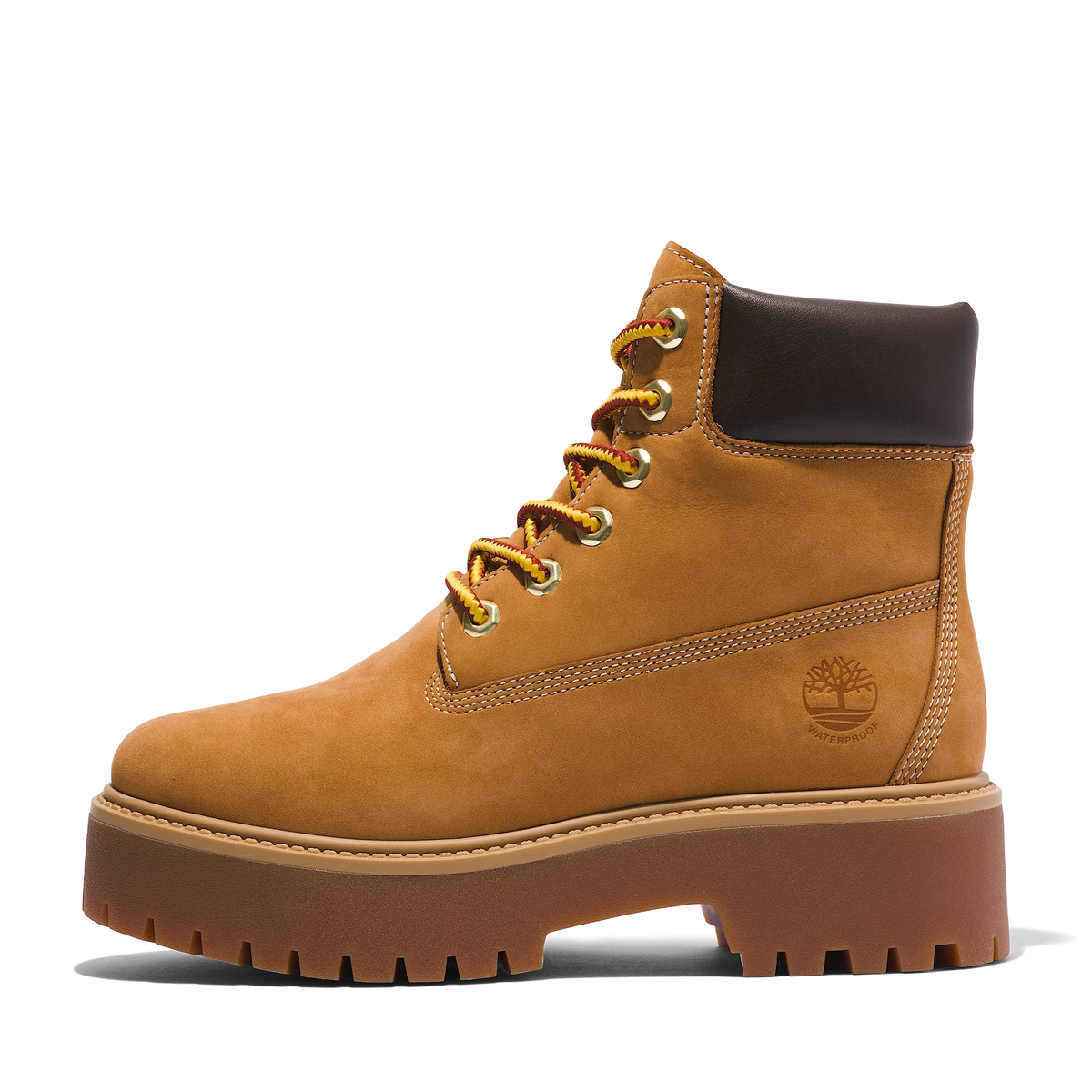 Timberland Stone Street 6 Inch Lace Up Waterproof Platform Boot Wheat Wmns