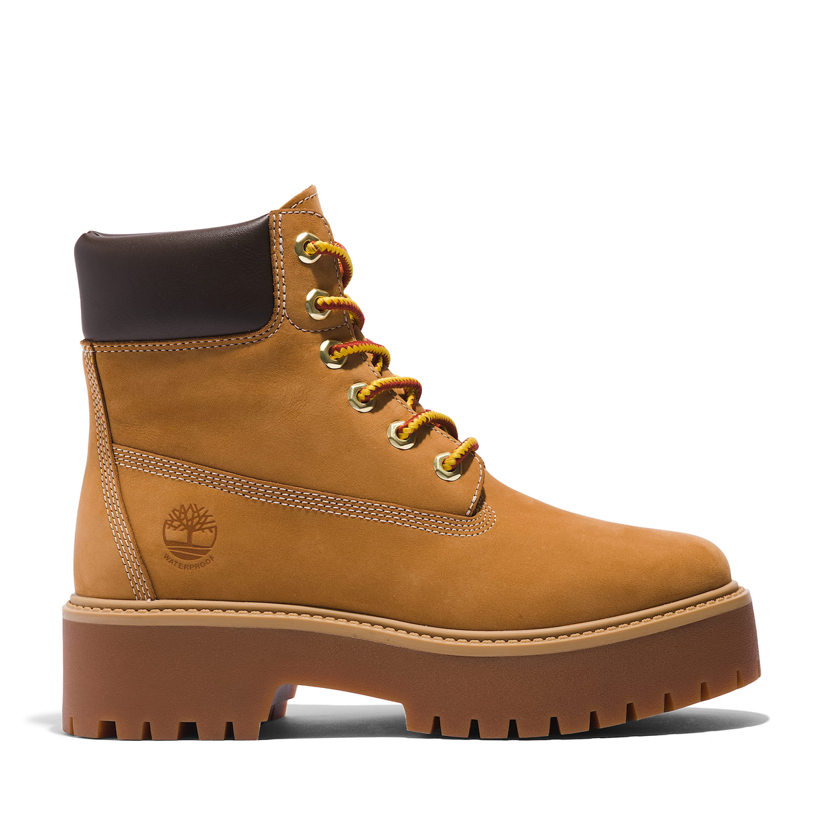 Timberland Stone Street 6 Inch Lace Up Waterproof Platform Boot Wheat Wmns
