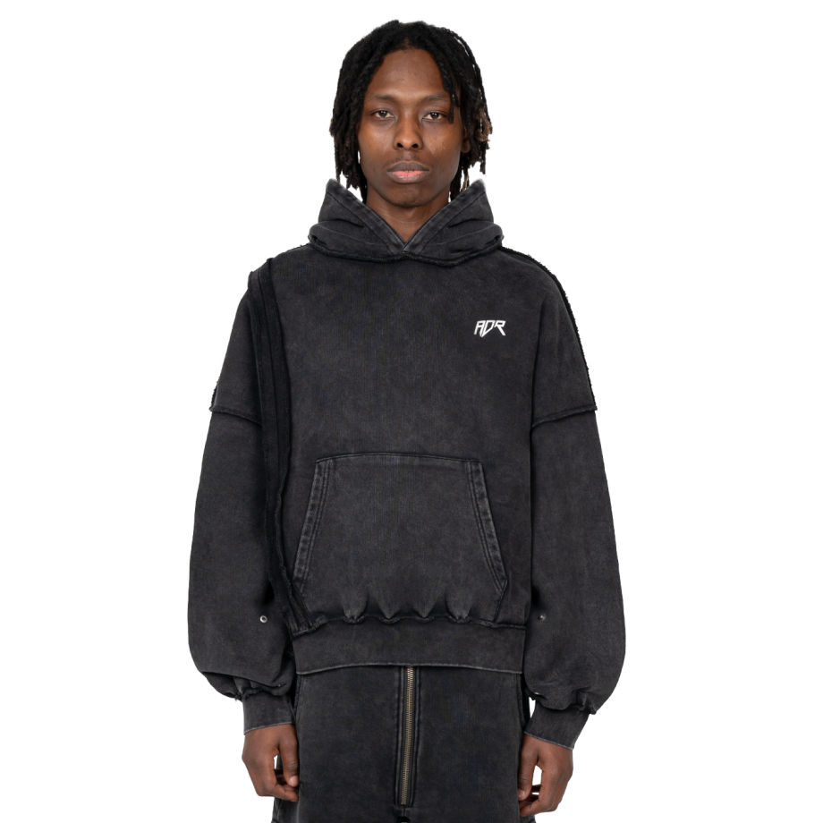 Atelier De Roupa Logo Hoodie Washed Black