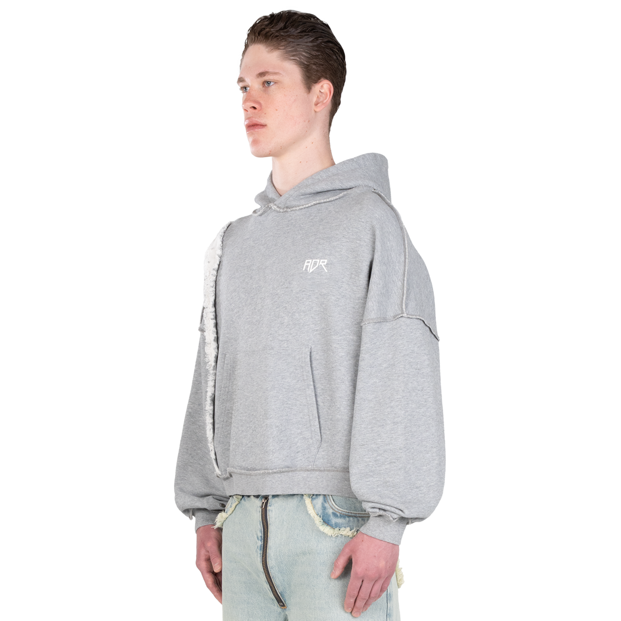 Atelier De Roupa Logo Hoodie Washed Grey