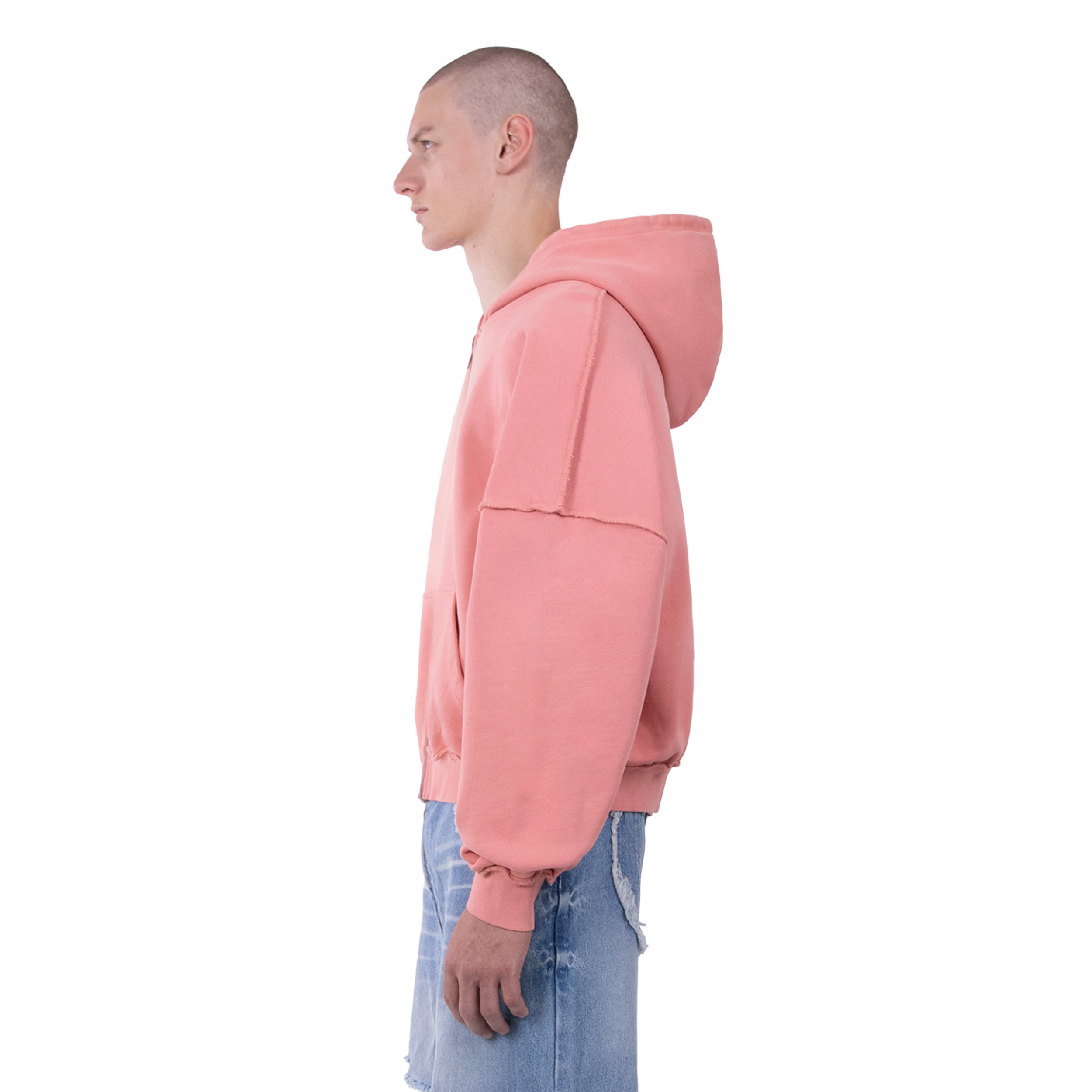 Atelier De Roupa Acronym Zip Hoodie Pink