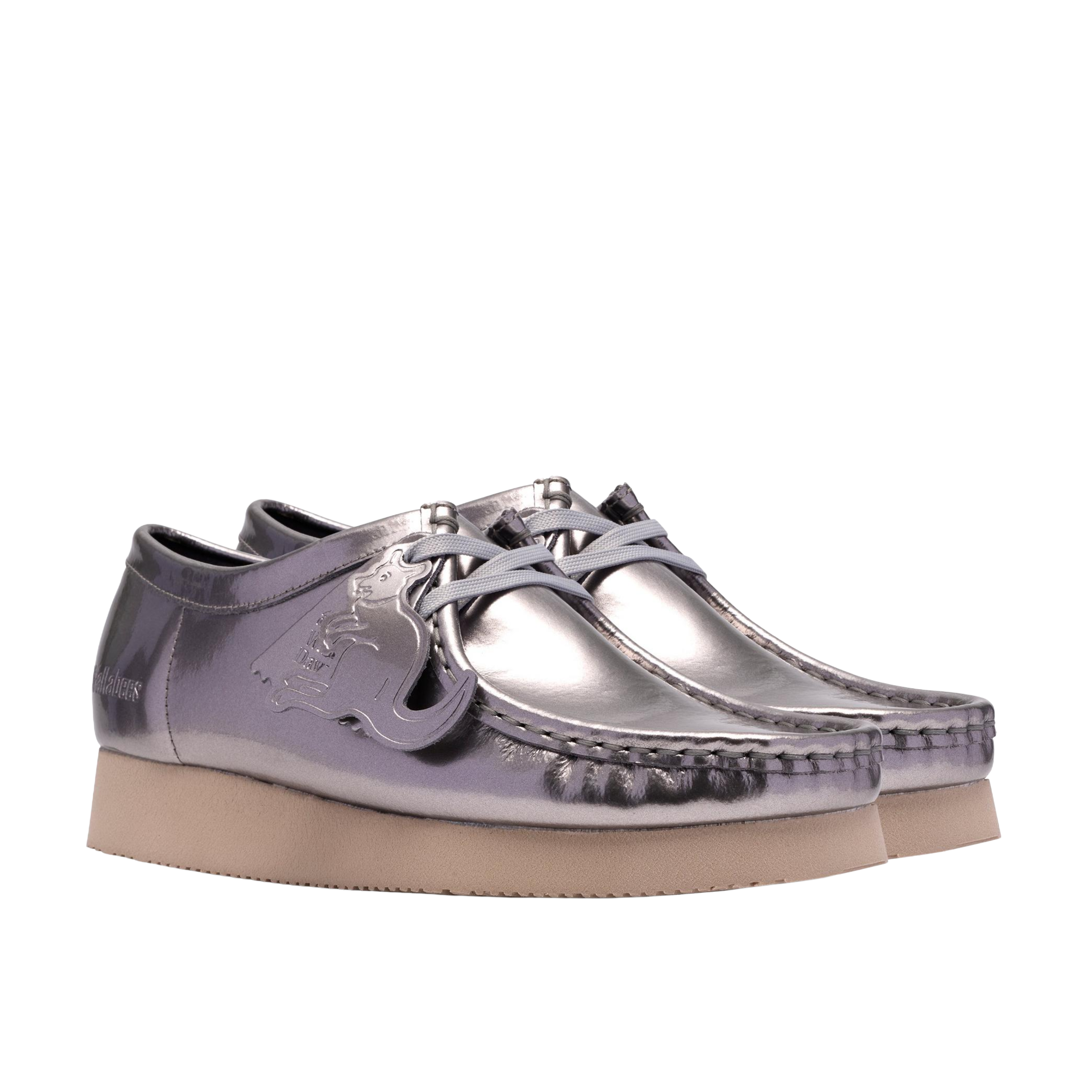 Clarks Originals Wallabee 2604 Silver Patent Wmns