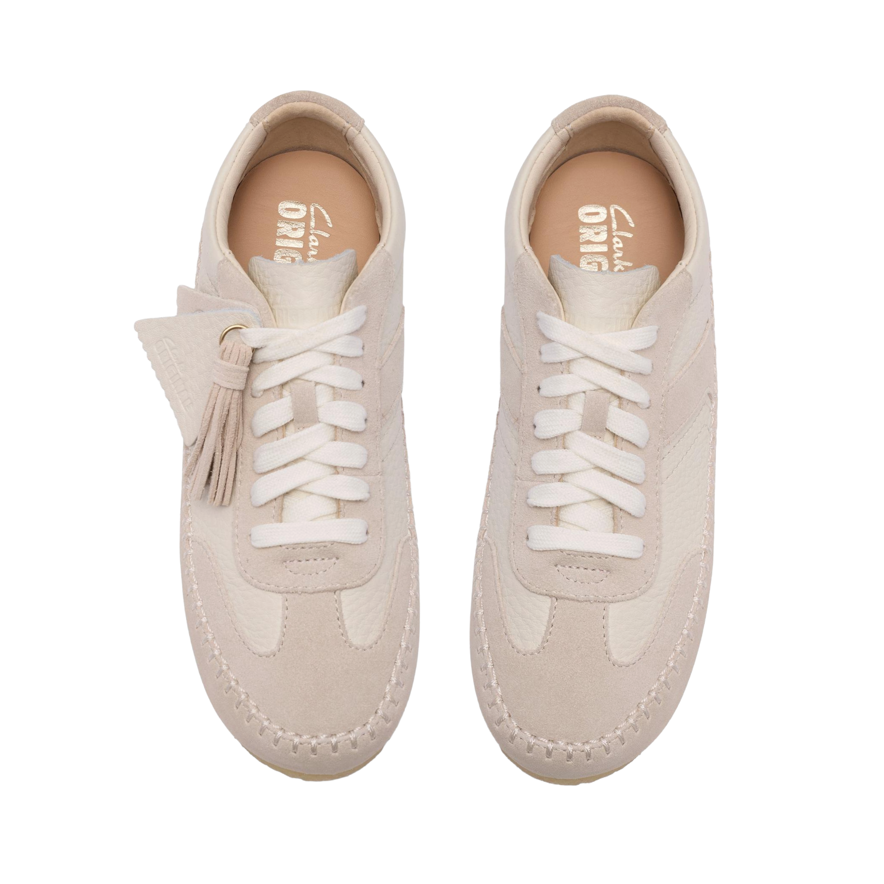 Clarks Originals Tor Low Off White Suede Wmns