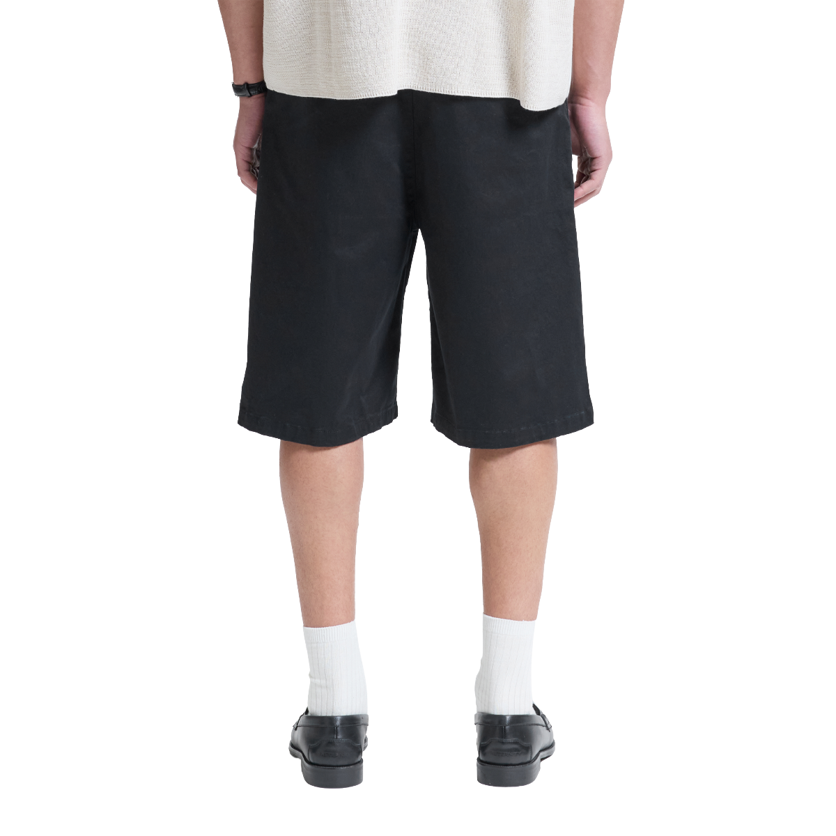 Reternity Pleated Chino Shorts Black