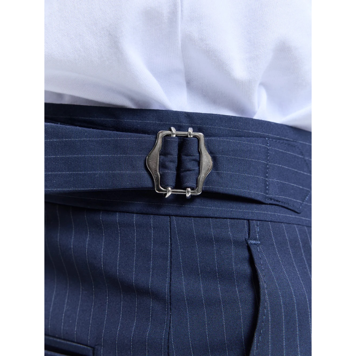 Reternity Tailored Baggy Shorts Pinstripe Blue