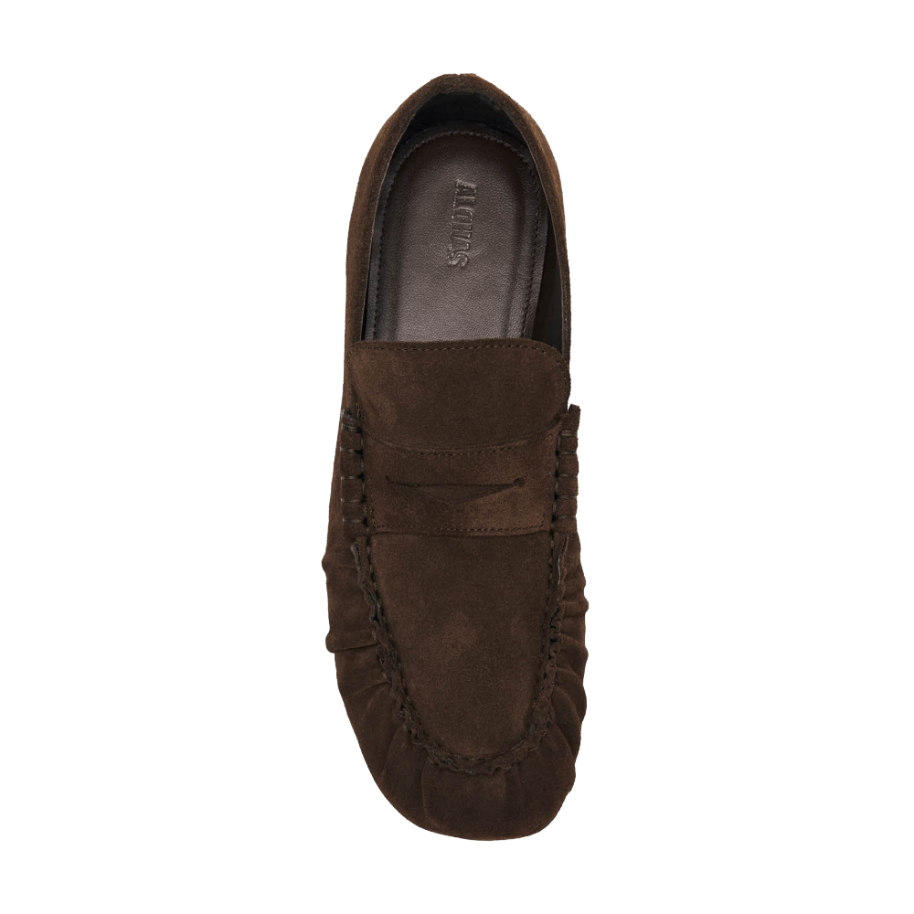 Alohas Aven Suede Brown Leather Loafers