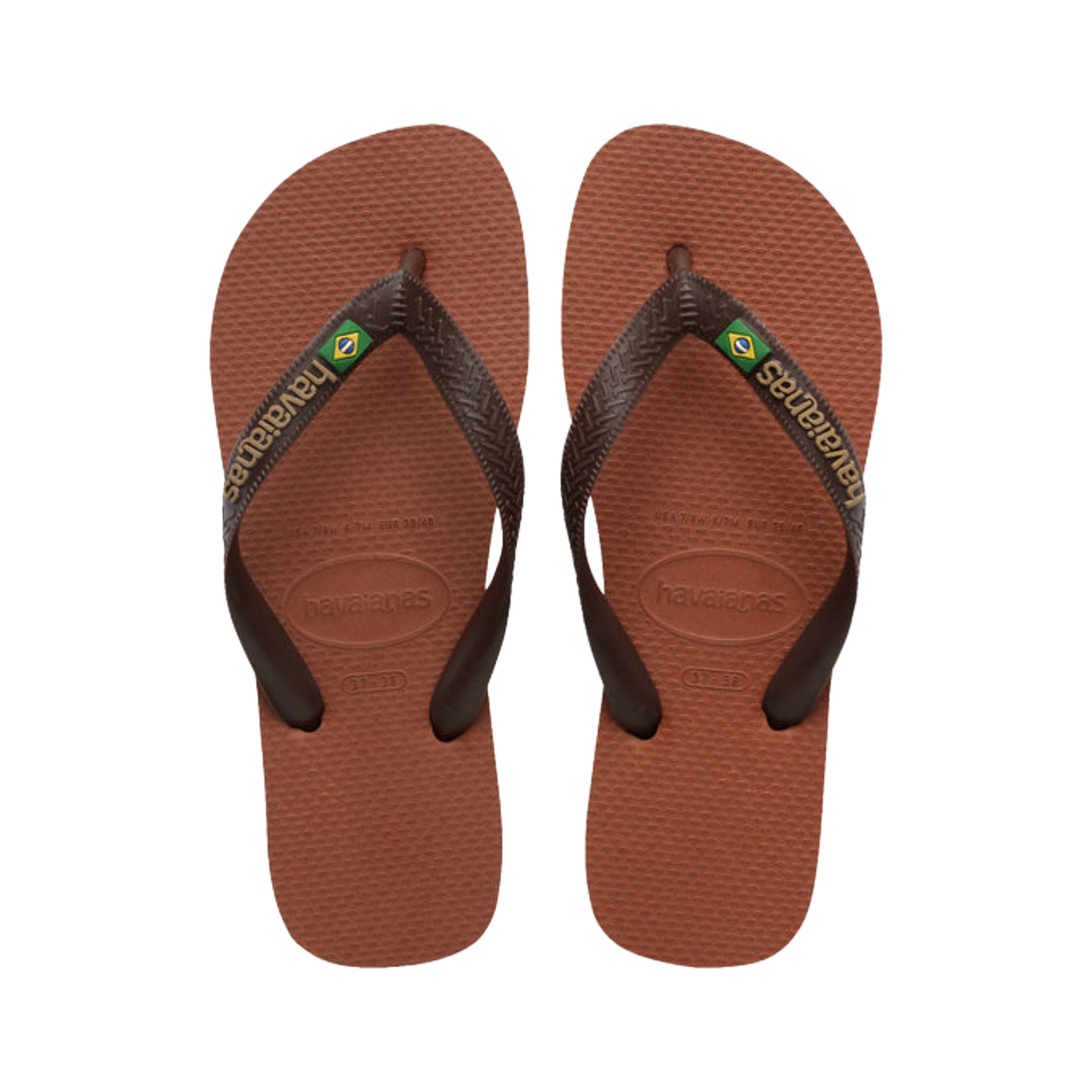 Havaianas Flip Flop Brasil Logo Brown
