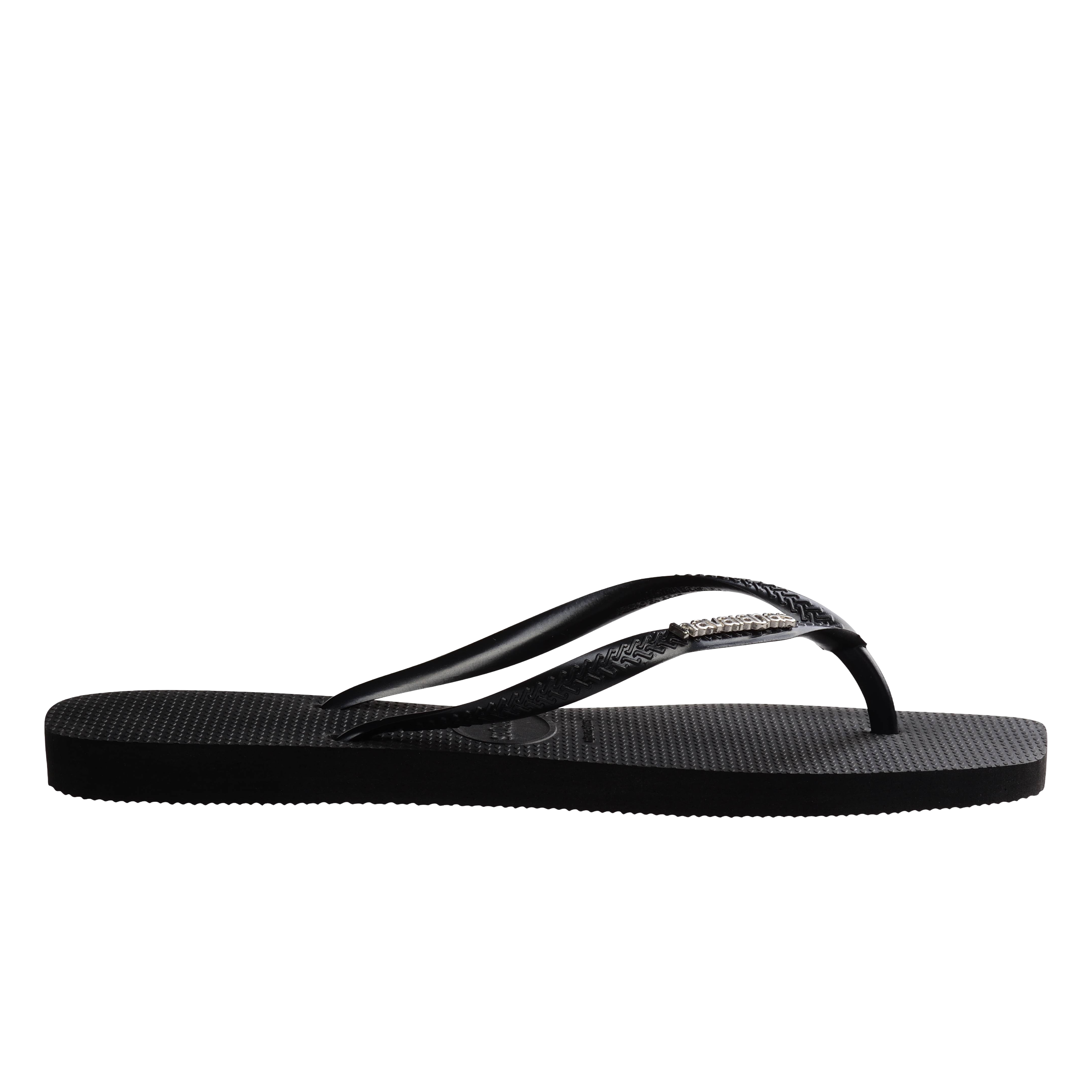 Havaianas Flip Flop Square Logo Metallic Schwarz Damen