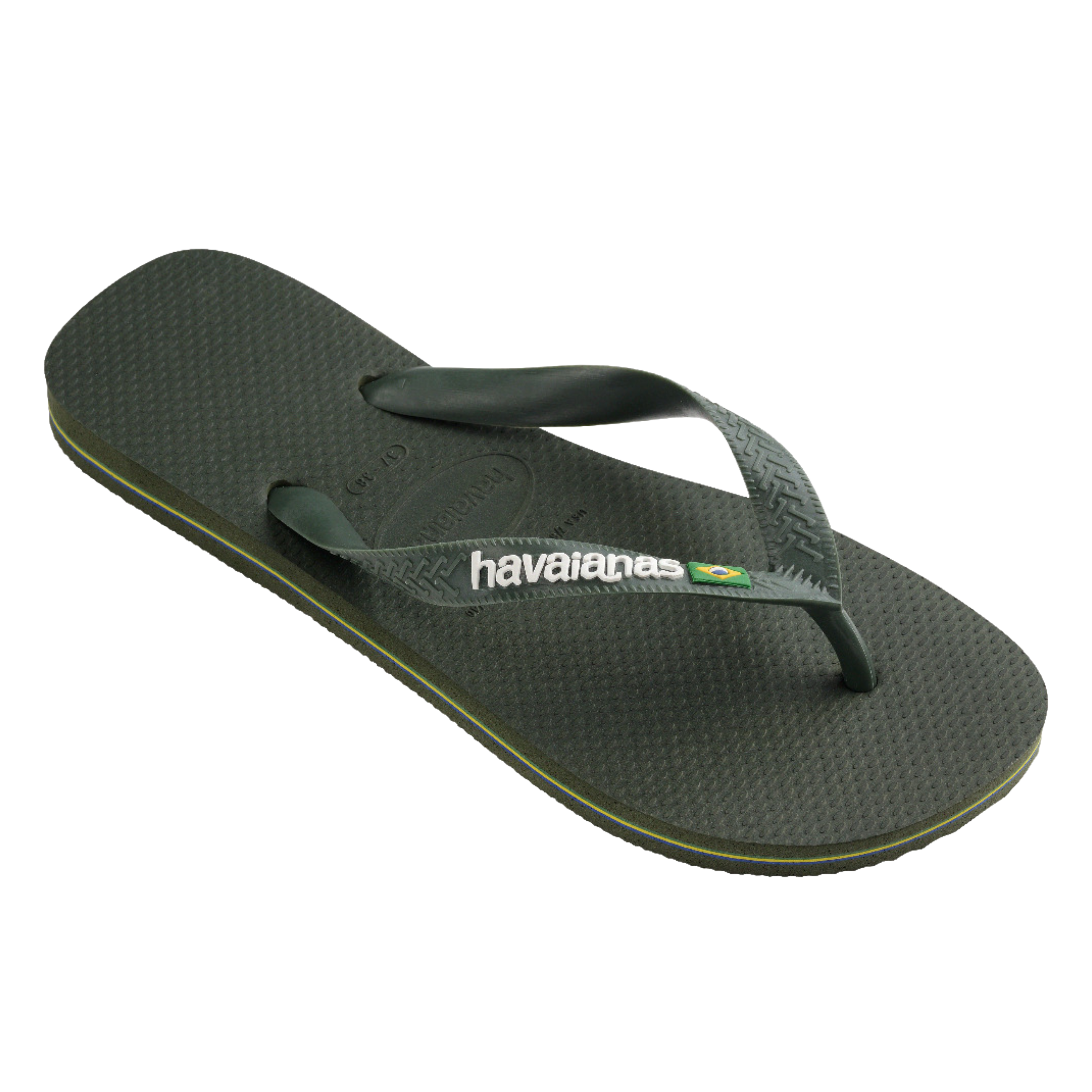 Havaianas Flip Flops Brasil Logo Green Olive