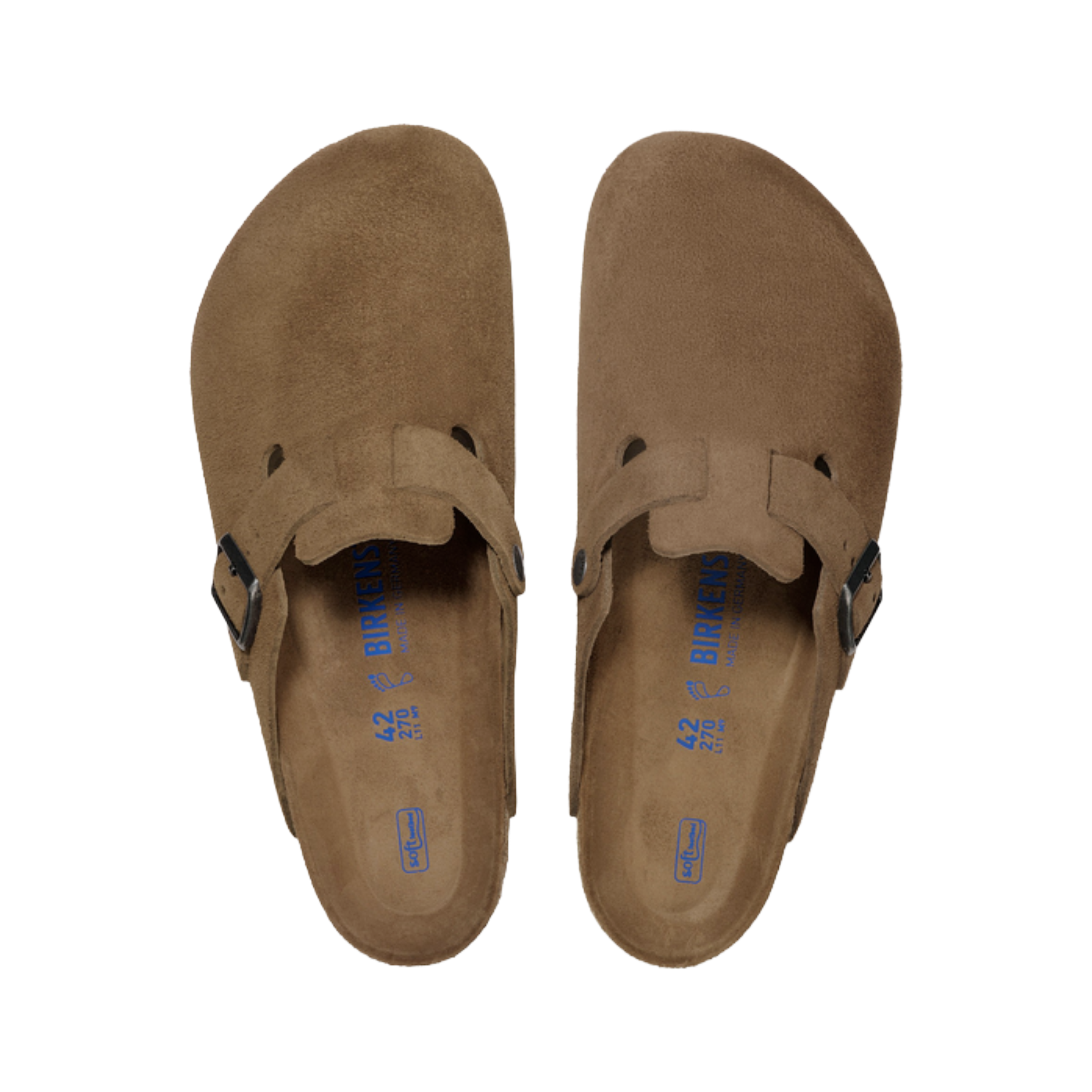 Birkenstock Boston Soft Footbed Suede Leather Unisex Dark Tea Tonal