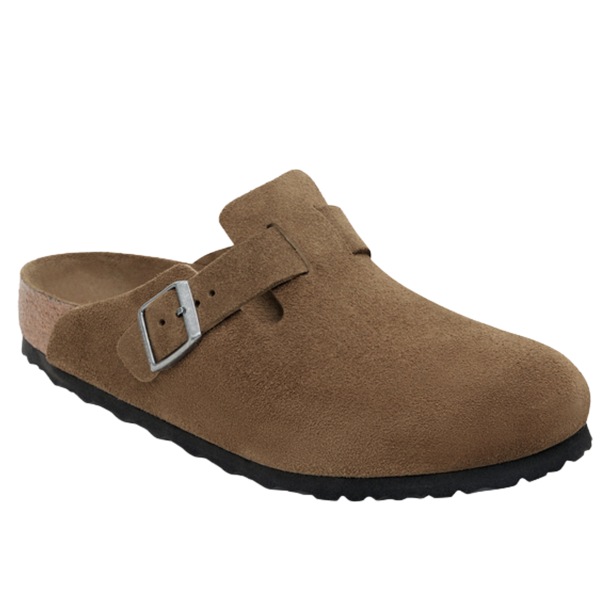 Birkenstock Boston Soft Footbed Suede Leather Unisex Dark Tea Tonal