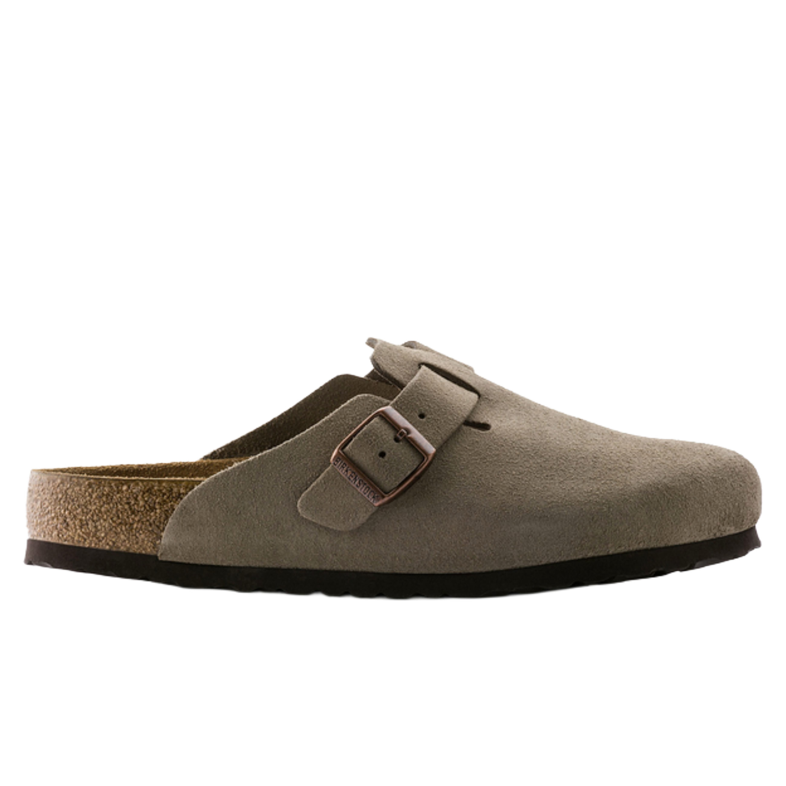 Birkenstock Boston Soft Footbed Suede Leather Unisex Taupe