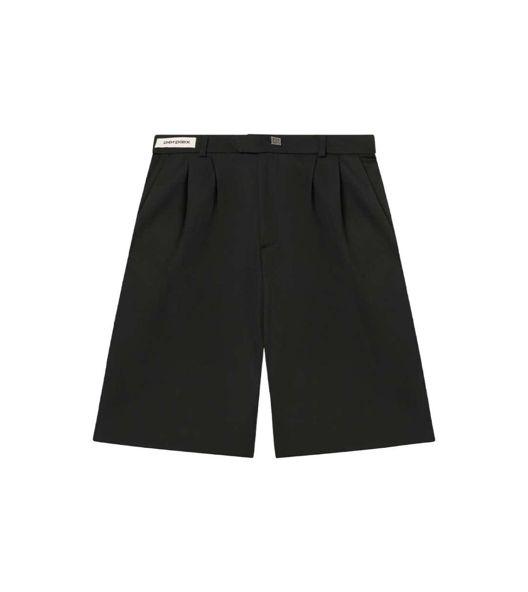Perplex Pleated Shorts Black