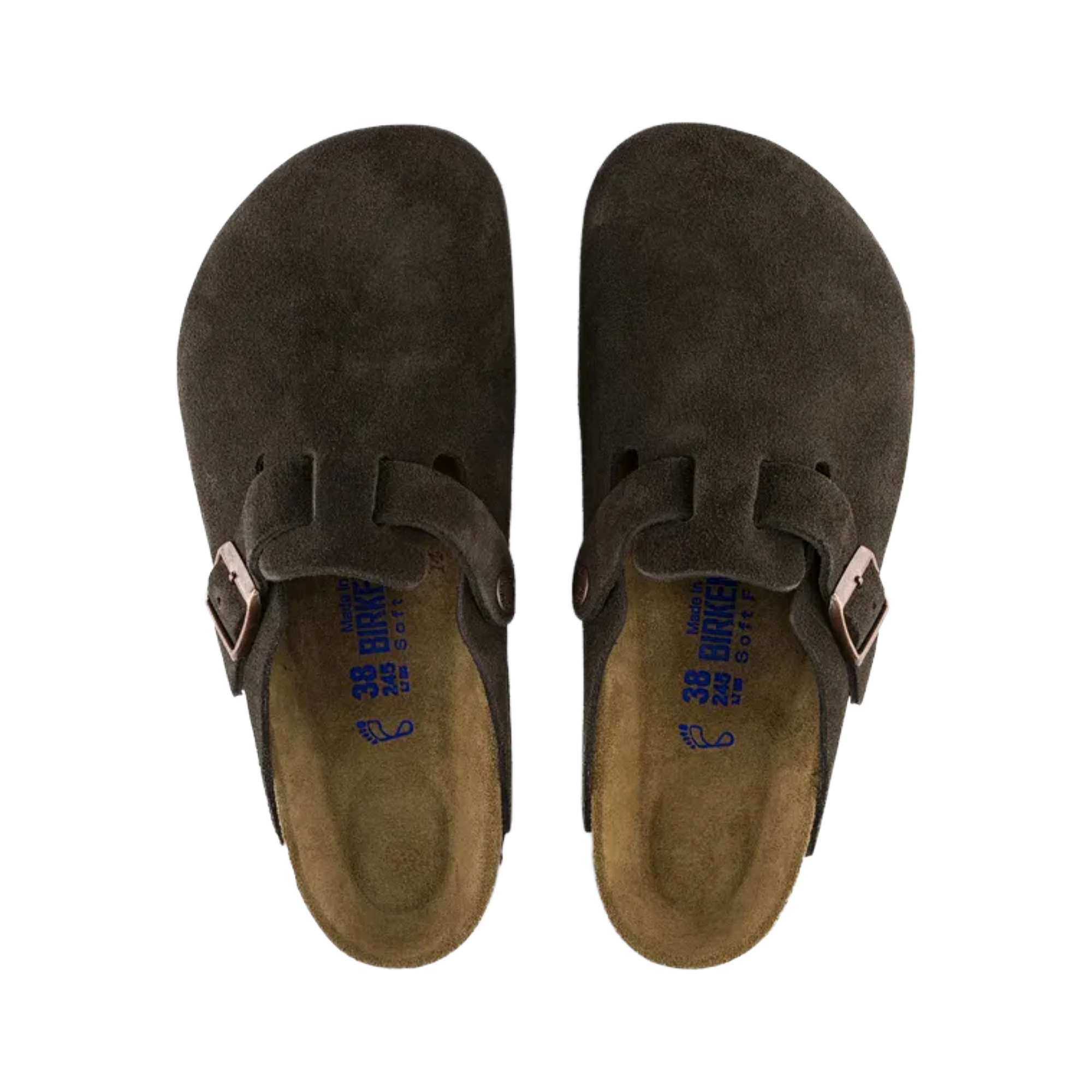 Birkenstock Boston Soft Footbed Suede Leather Unisex Mocha