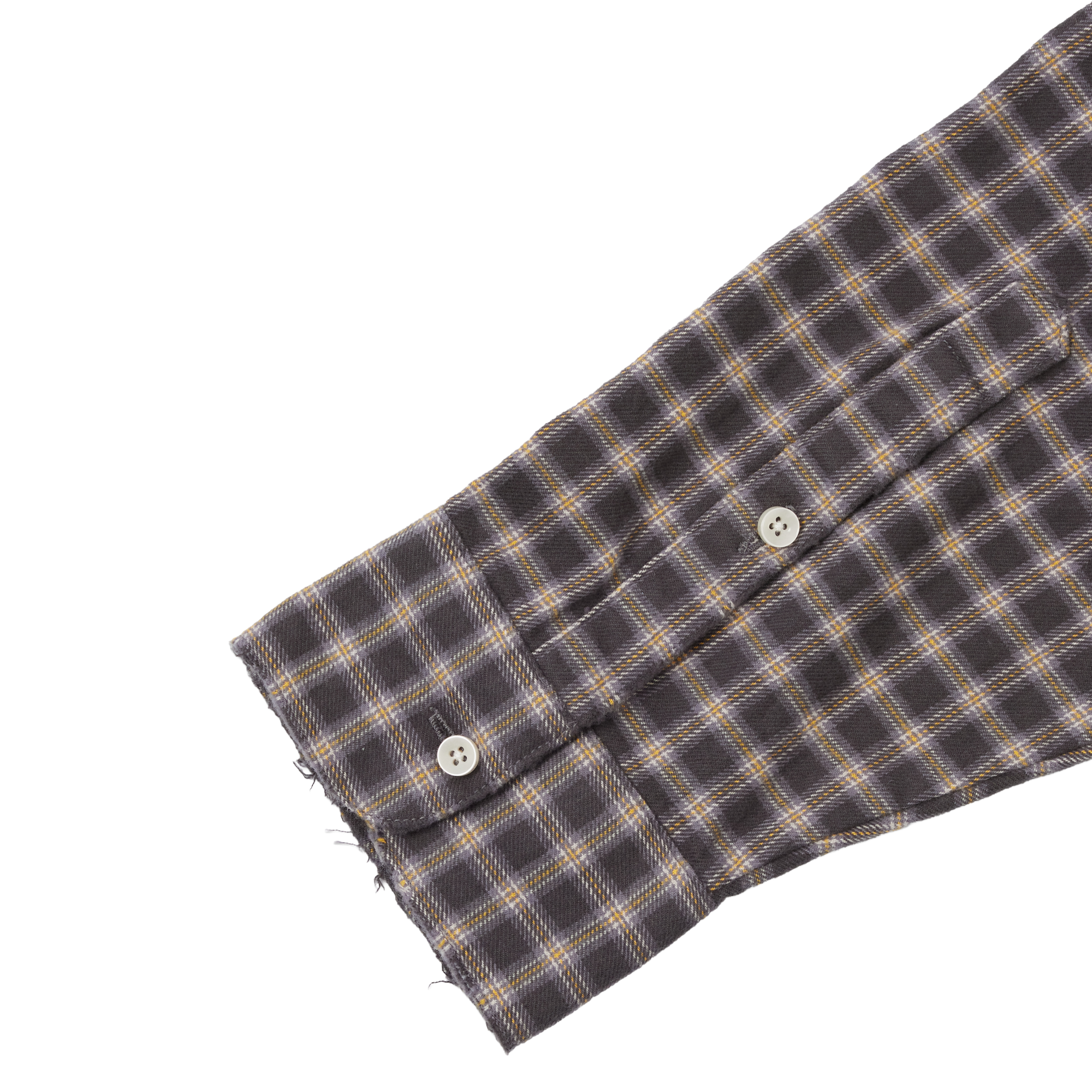 SCRT Distressed Plaid Shirt Asphalt