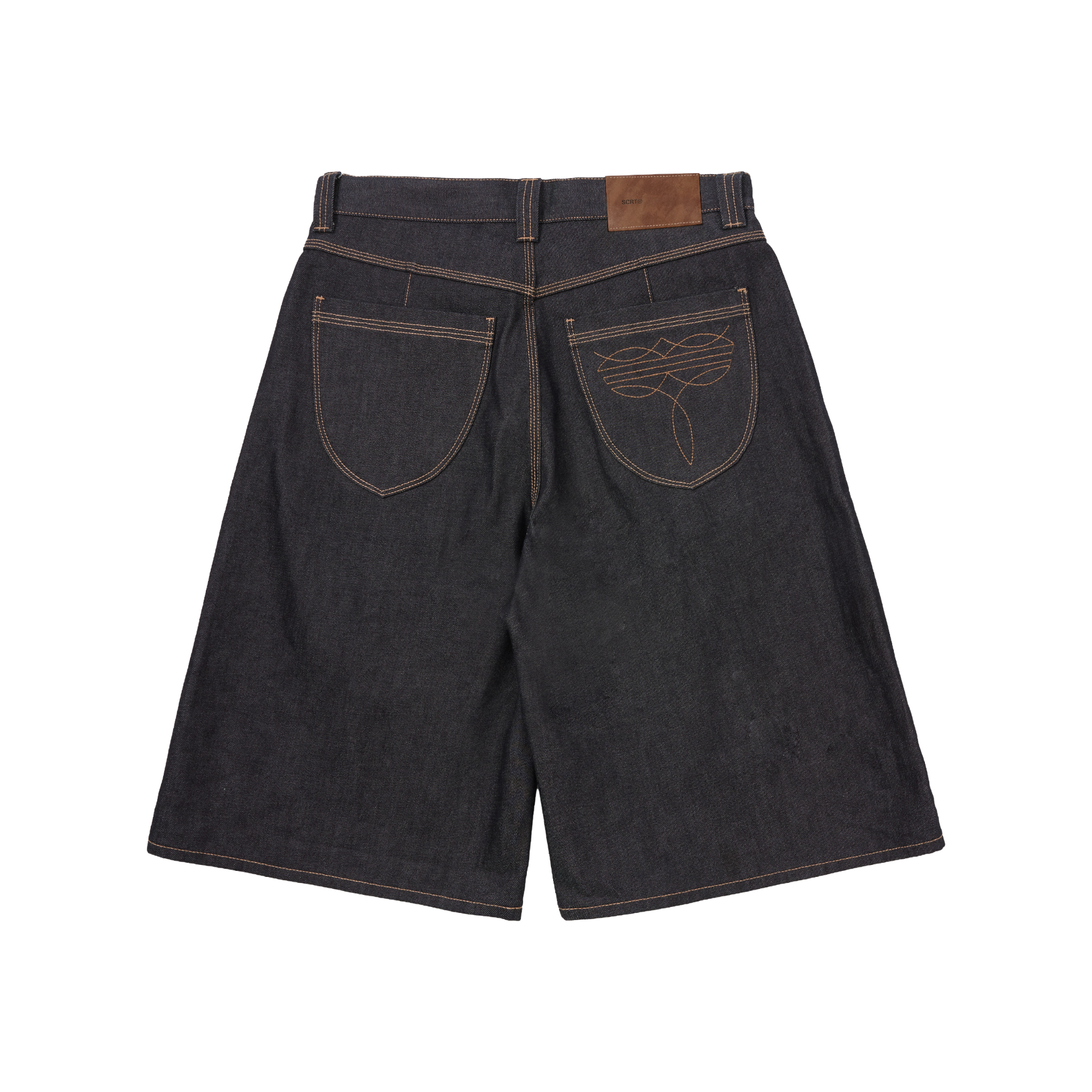 SCRT Selvedge Denim Wide Shorts Indigo