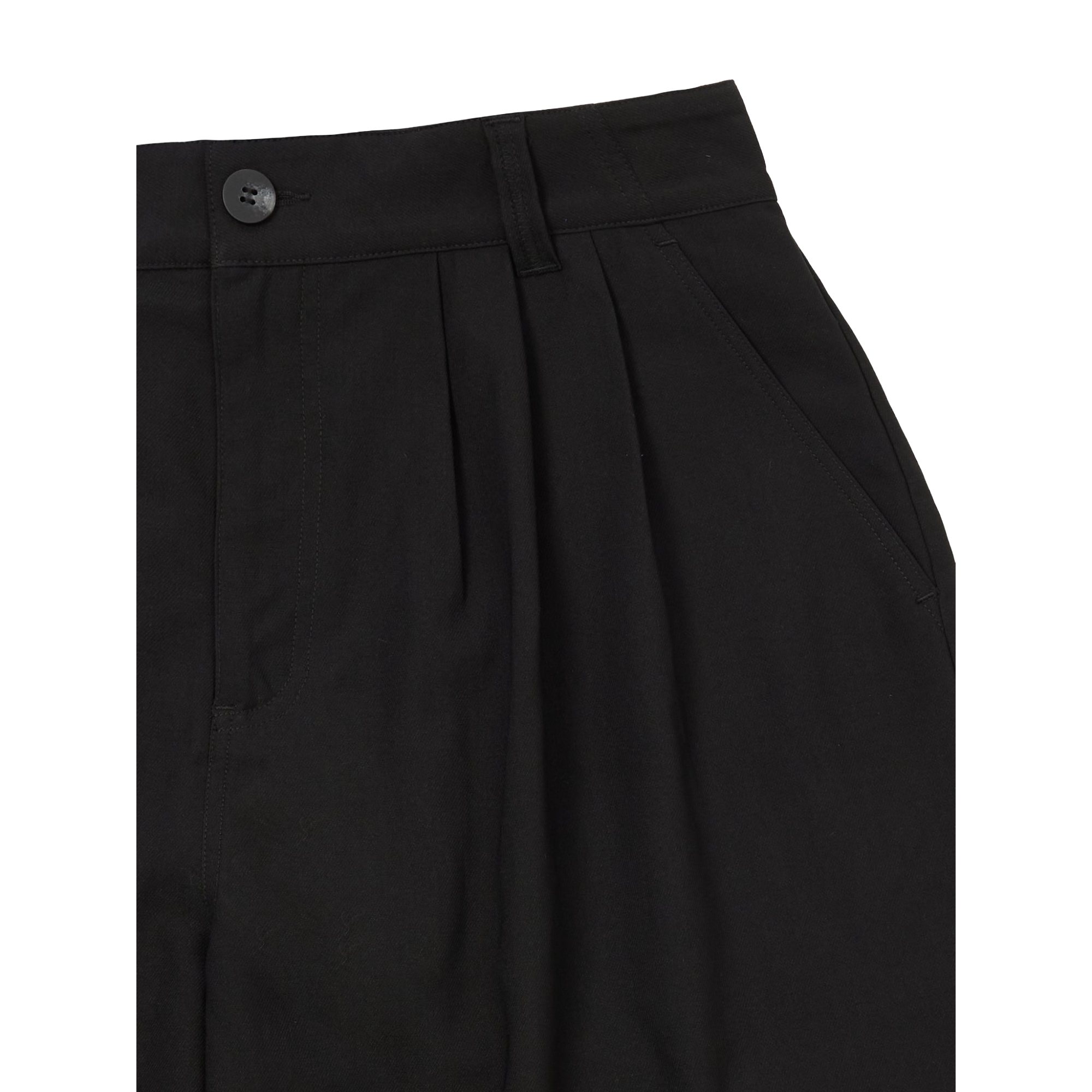SCRT The Triple Pleat Shorts Black