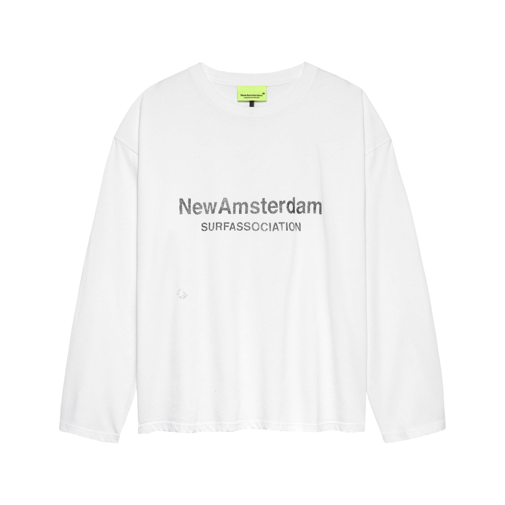 New Amsterdam Worked Logo Longsleeve White