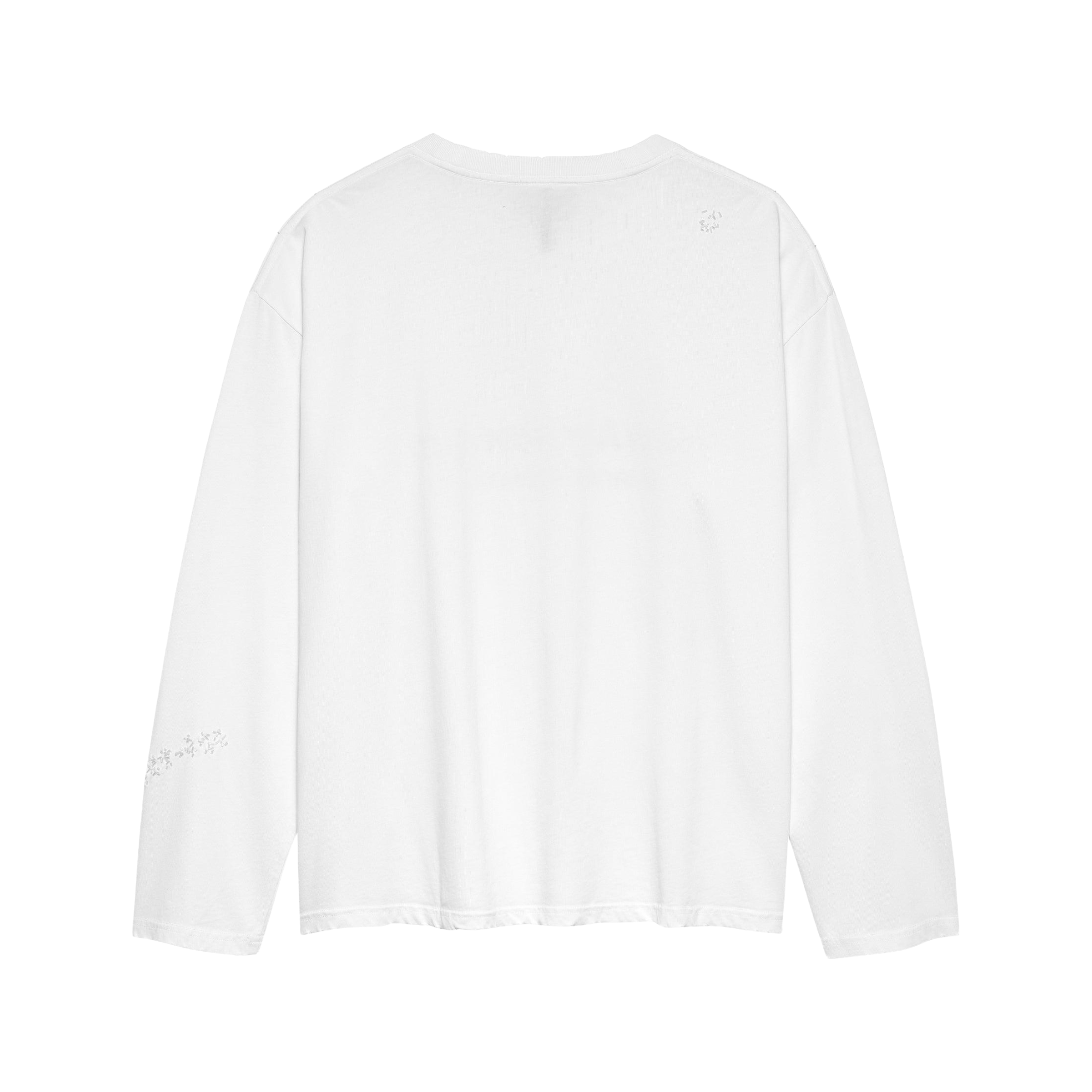 New Amsterdam Worked Logo Longsleeve White