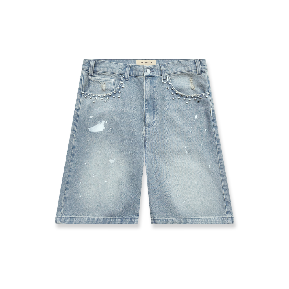 Reternity Studded Jorts Light Blue