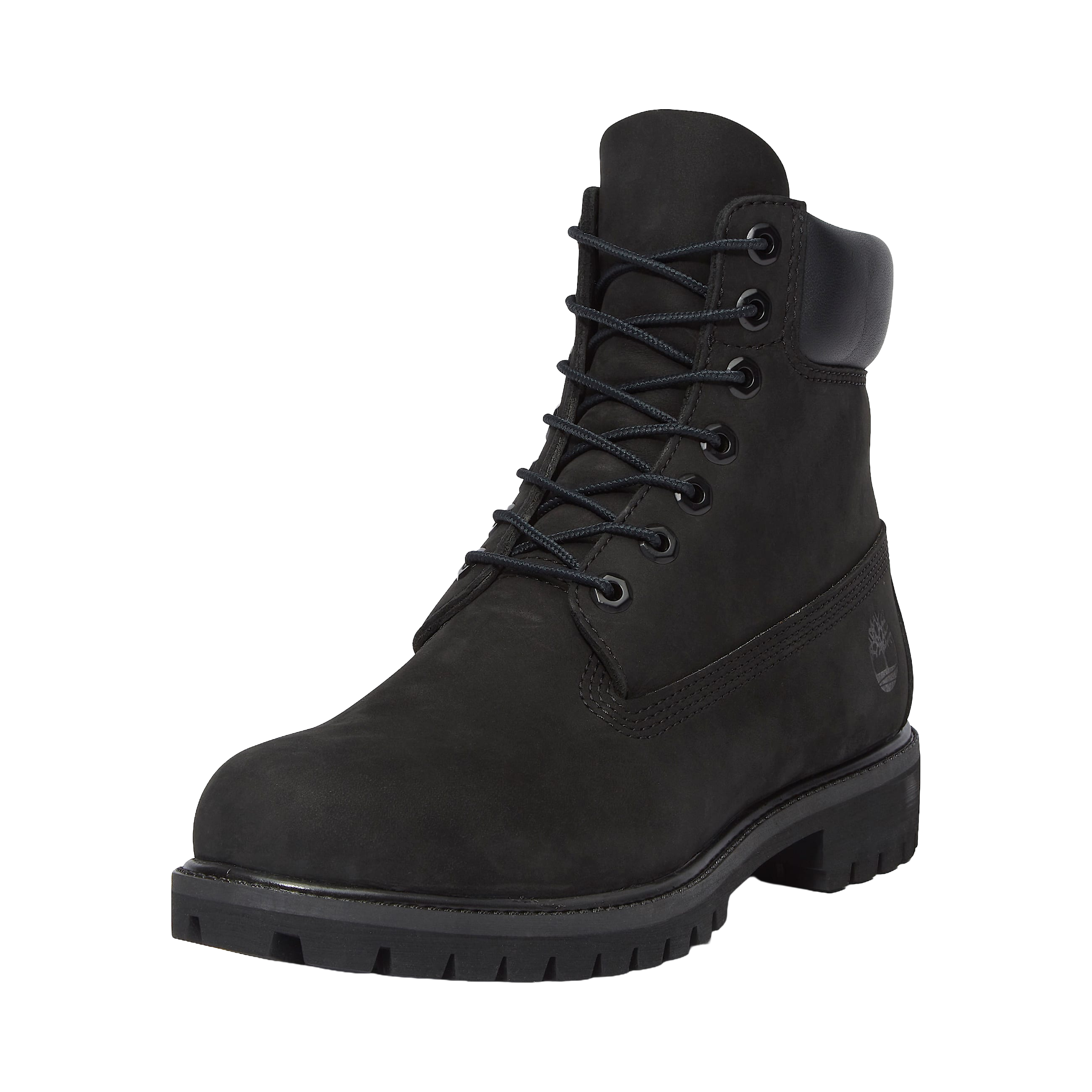 Timberland Premium 6 Inch Lace Up Waterproof Boot Black Leather Mens
