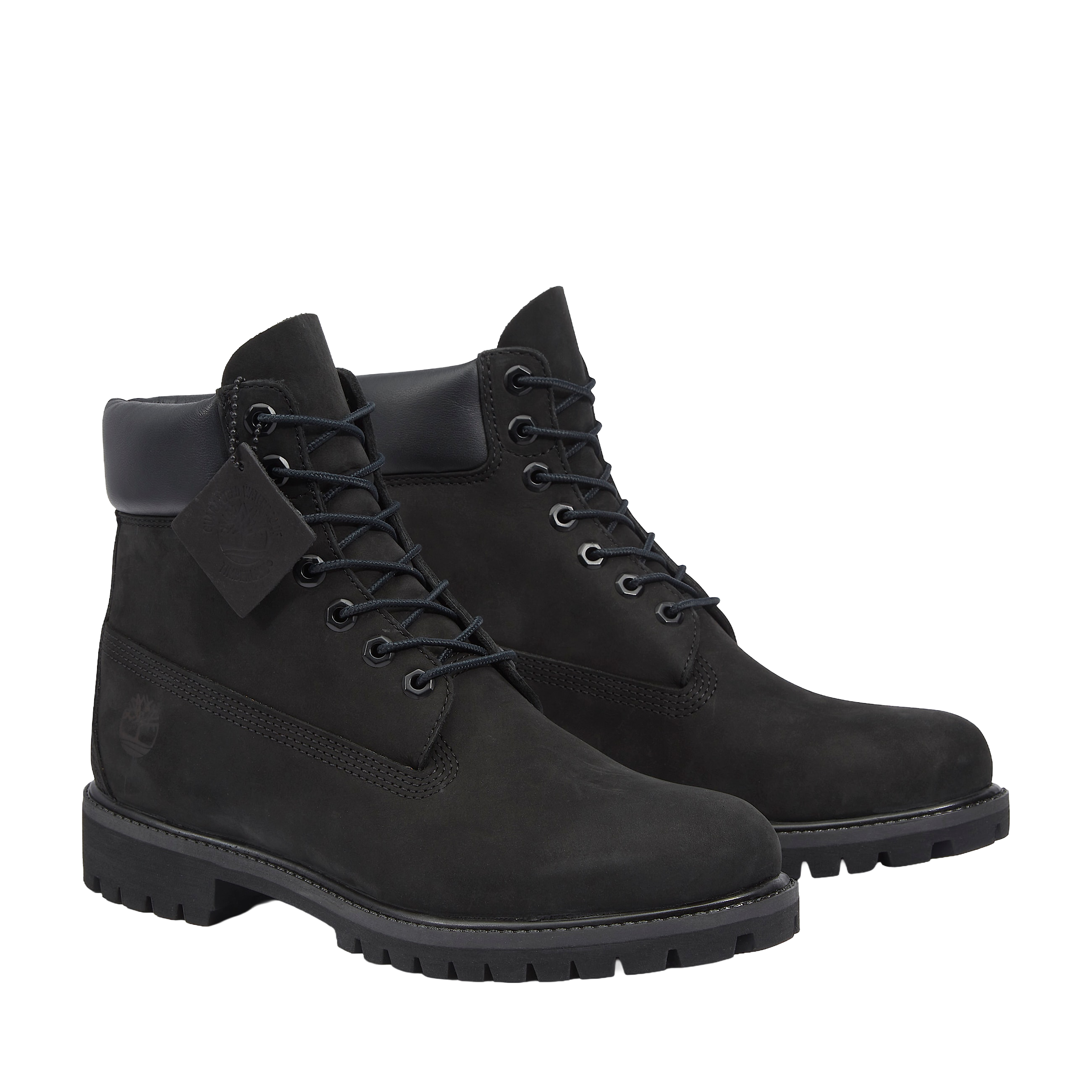Timberland Premium 6 Inch Lace Up Waterproof Boot Black Leather Mens