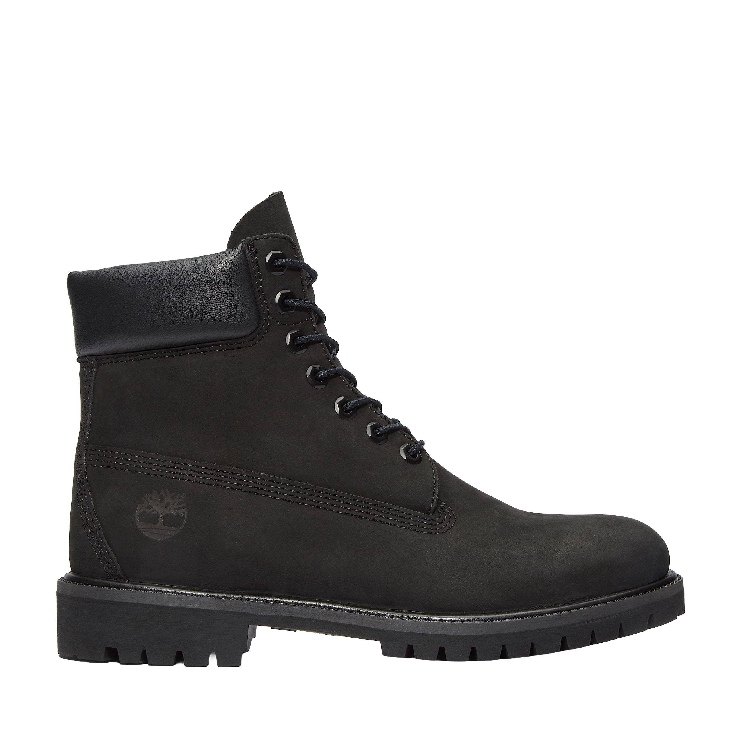 Timberland Premium 6 Inch Lace Up Waterproof Boot Black Leather Mens