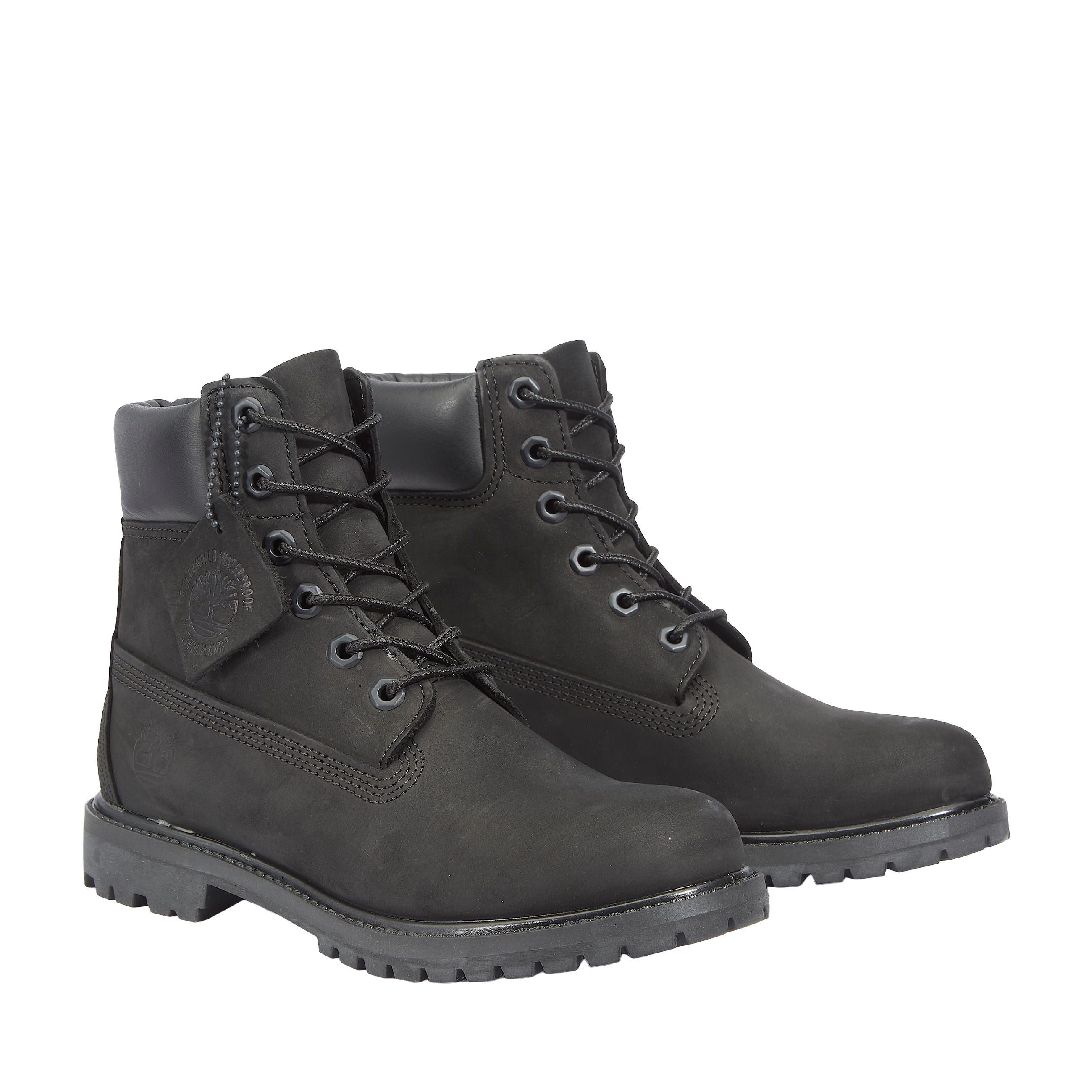 Timberland Premium 6 Inch Lace Up Waterproof Boot Black Leather Wmns