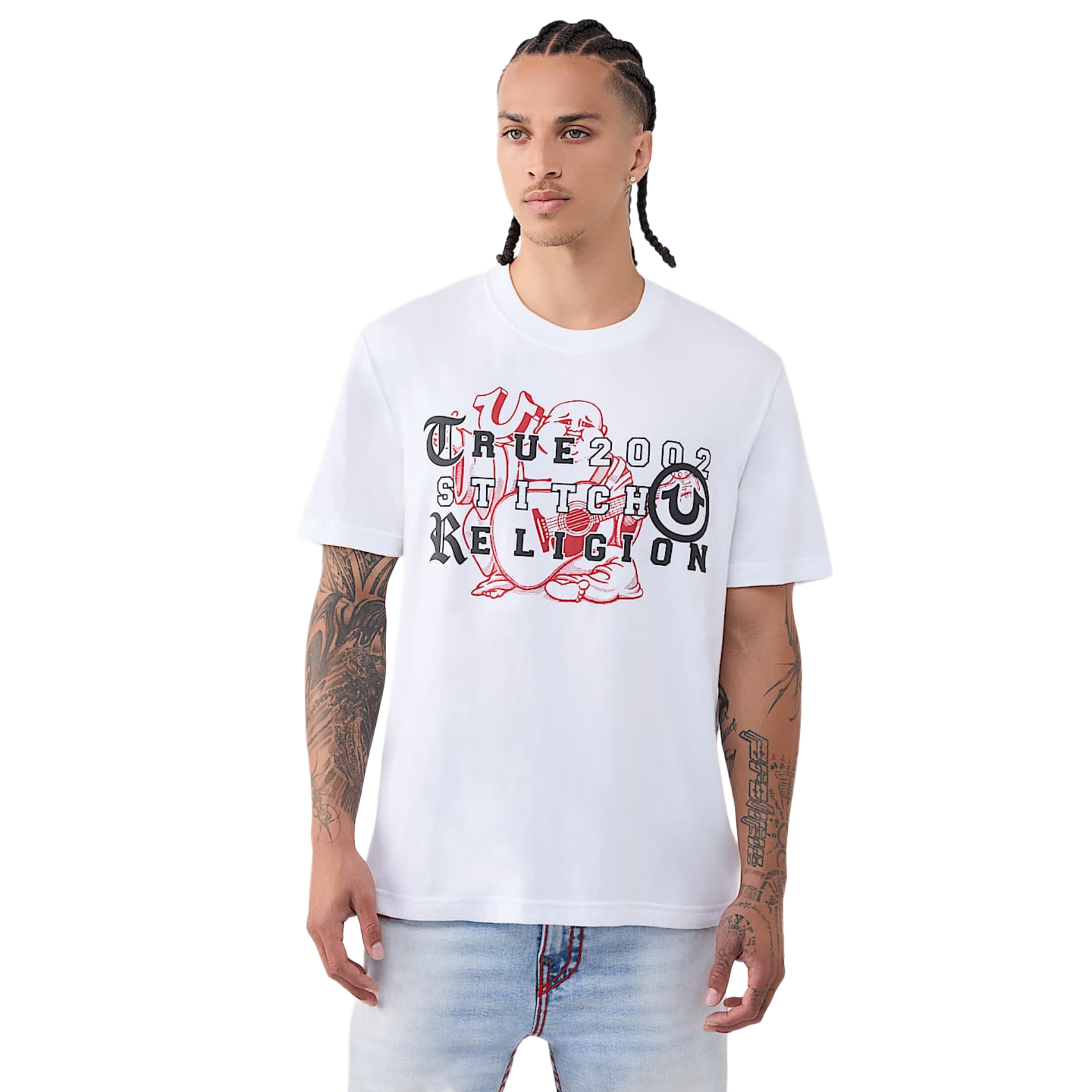 True Religion Buddha Letters T-Shirt White