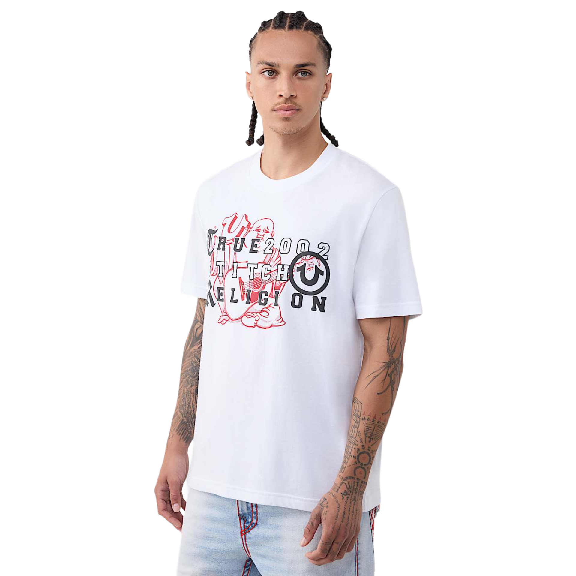 True Religion Buddha Letters T-Shirt White