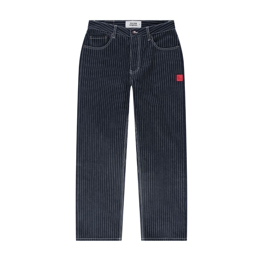 The New Originals 9-DOTS RELAXED JEANS RAW DENIM PINSTRIPE