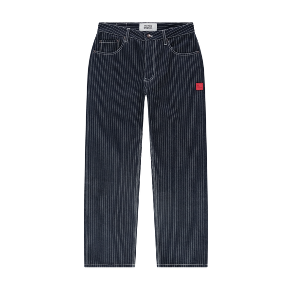 The New Originals 9-DOTS RELAXED JEANS RAW DENIM PINSTRIPE