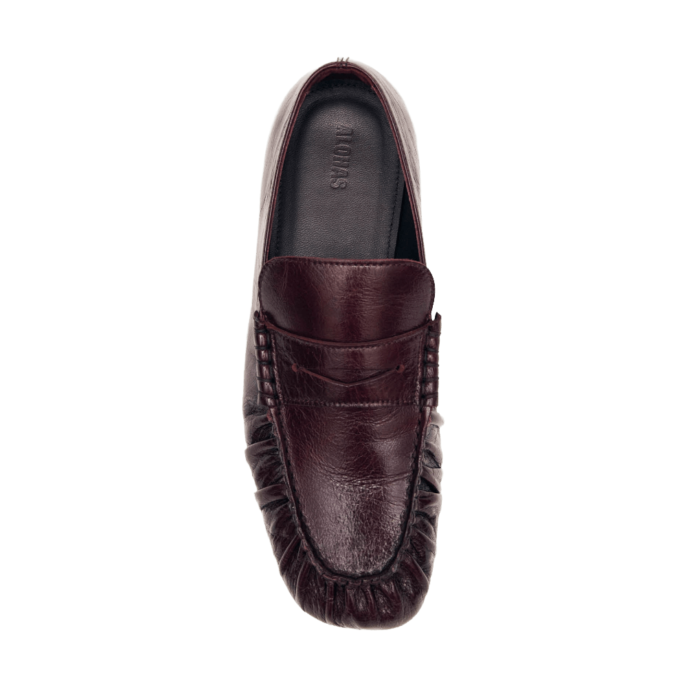 Alohas Aven Rift Burgundy Leather Loafers - CALOA12168 - Coziness