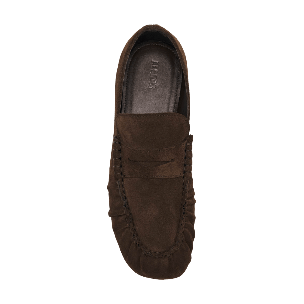 Alohas Aven Suede Brown Leather Loafers - CALOA12136 - Coziness