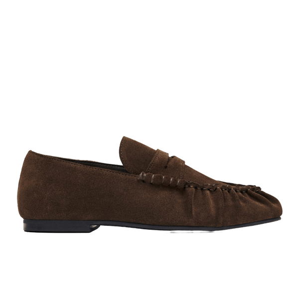Alohas Aven Suede Brown Leather Loafers - CALOA12136 - Coziness