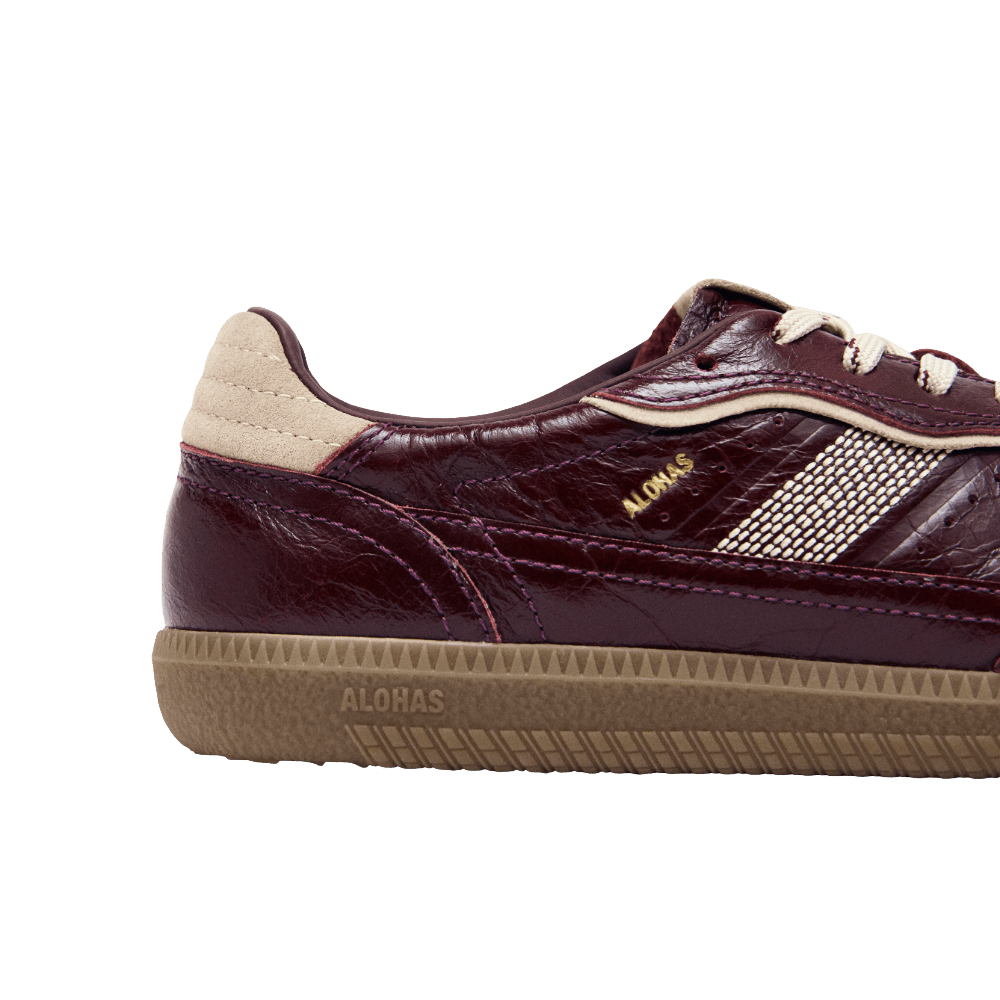 Alohas Tb.490 Patent Burgundy Leather Sneakers - CALOT13649 - Coziness