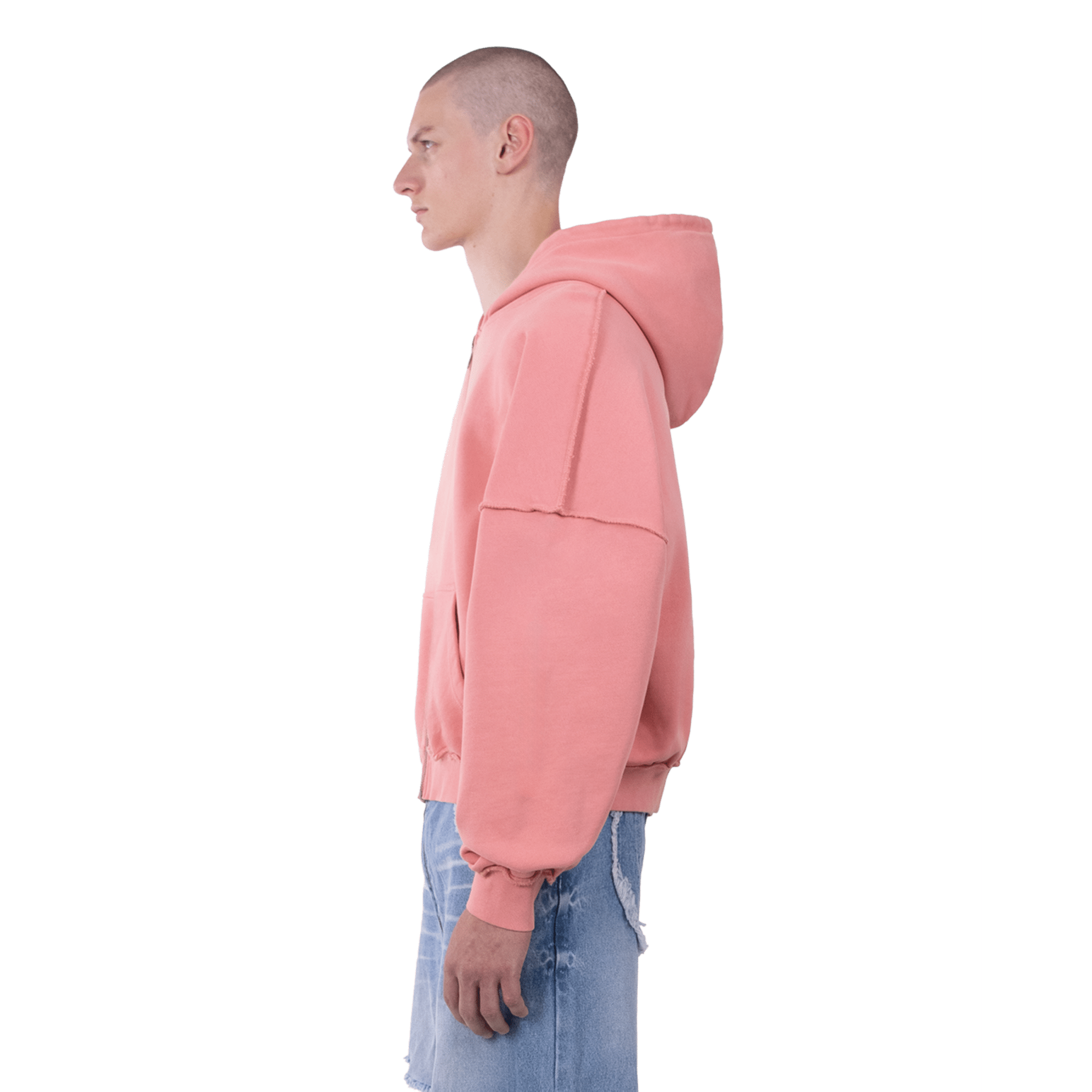 Atelier De Roupa Acronym Zip Hoodie Pink - CATED6682 - Coziness