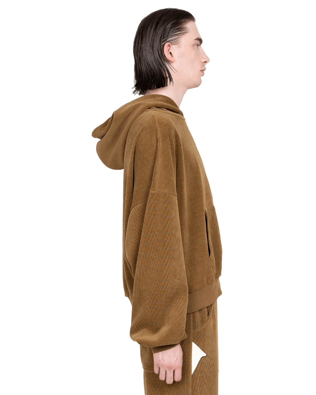 Atelier De Roupa Lanik Zip Hoodie Khaki - CATED2836 - Coziness