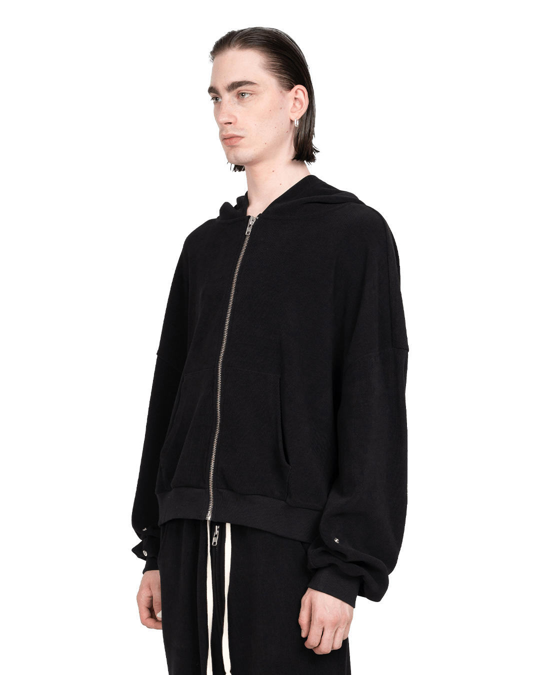 Atelier De Roupa Lanik Zip Hoodie Schwarz - CATED4632 - Coziness