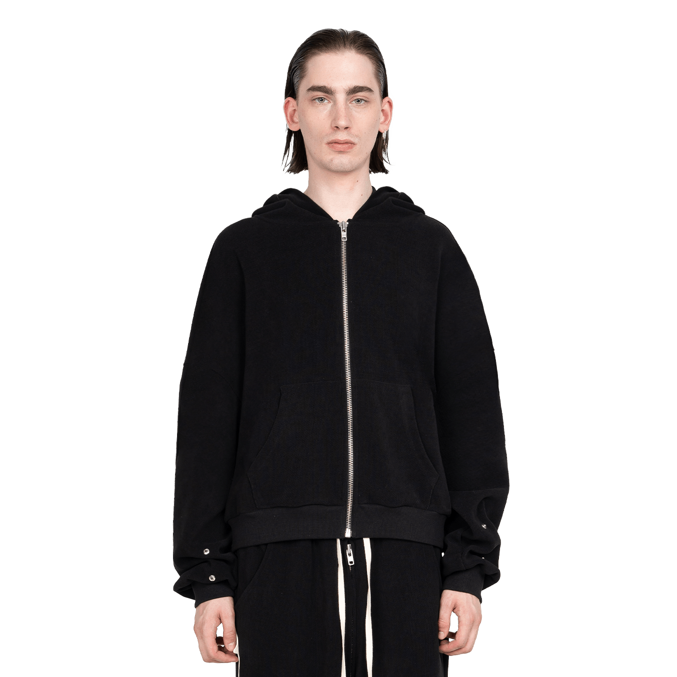 Atelier De Roupa Lanik Zip Hoodie Schwarz - CATED4632 - Coziness