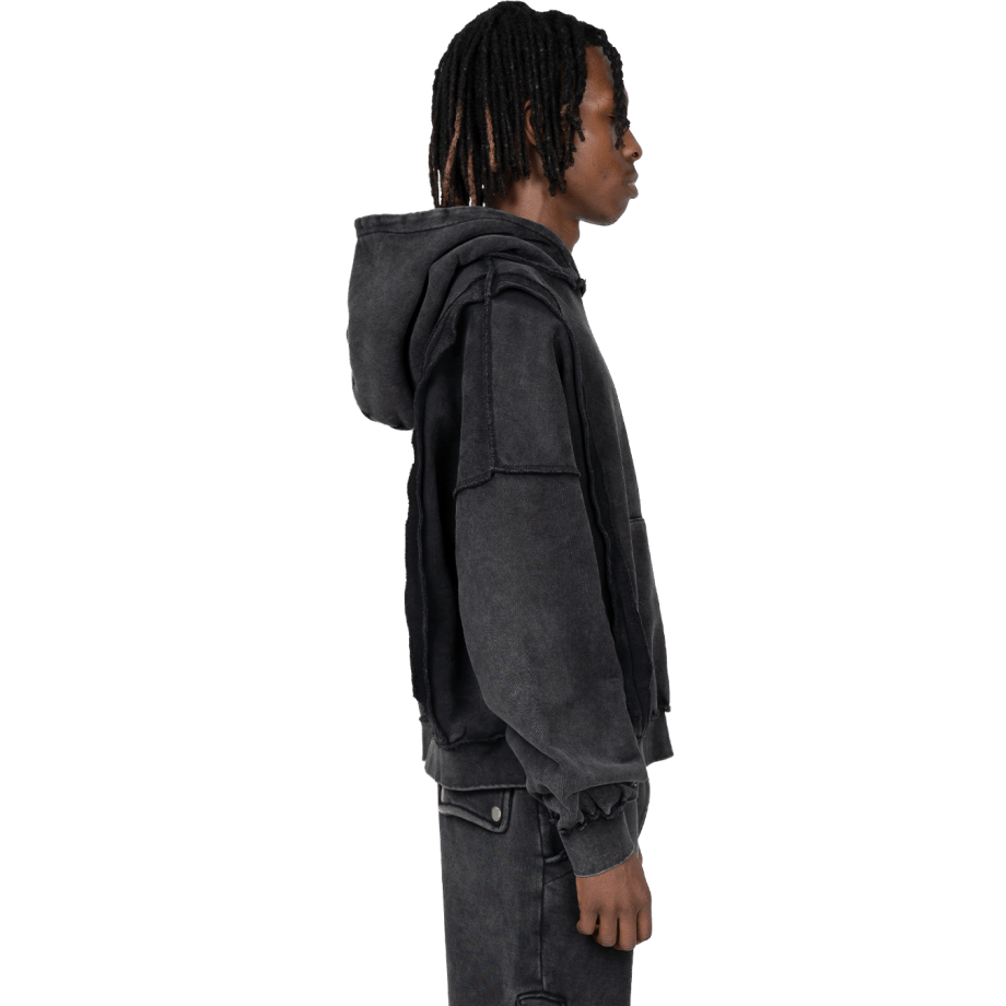 Atelier De Roupa Logo Hoodie Washed Black - CATED6740 - Coziness