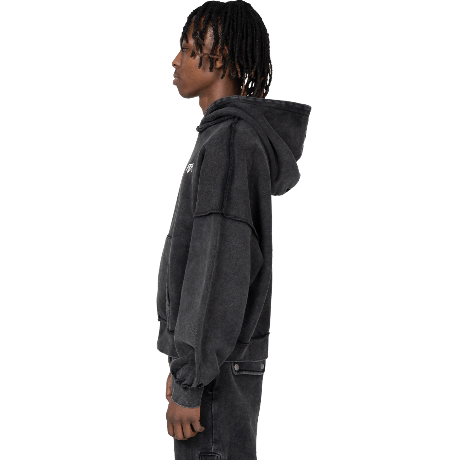 Atelier De Roupa Logo Hoodie Washed Black - CATED6740 - Coziness