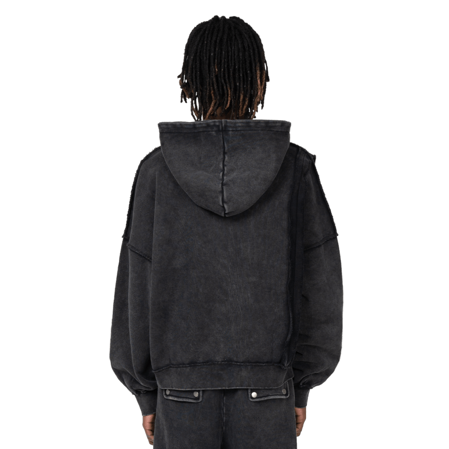Atelier De Roupa Logo Hoodie Washed Black - CATED6740 - Coziness