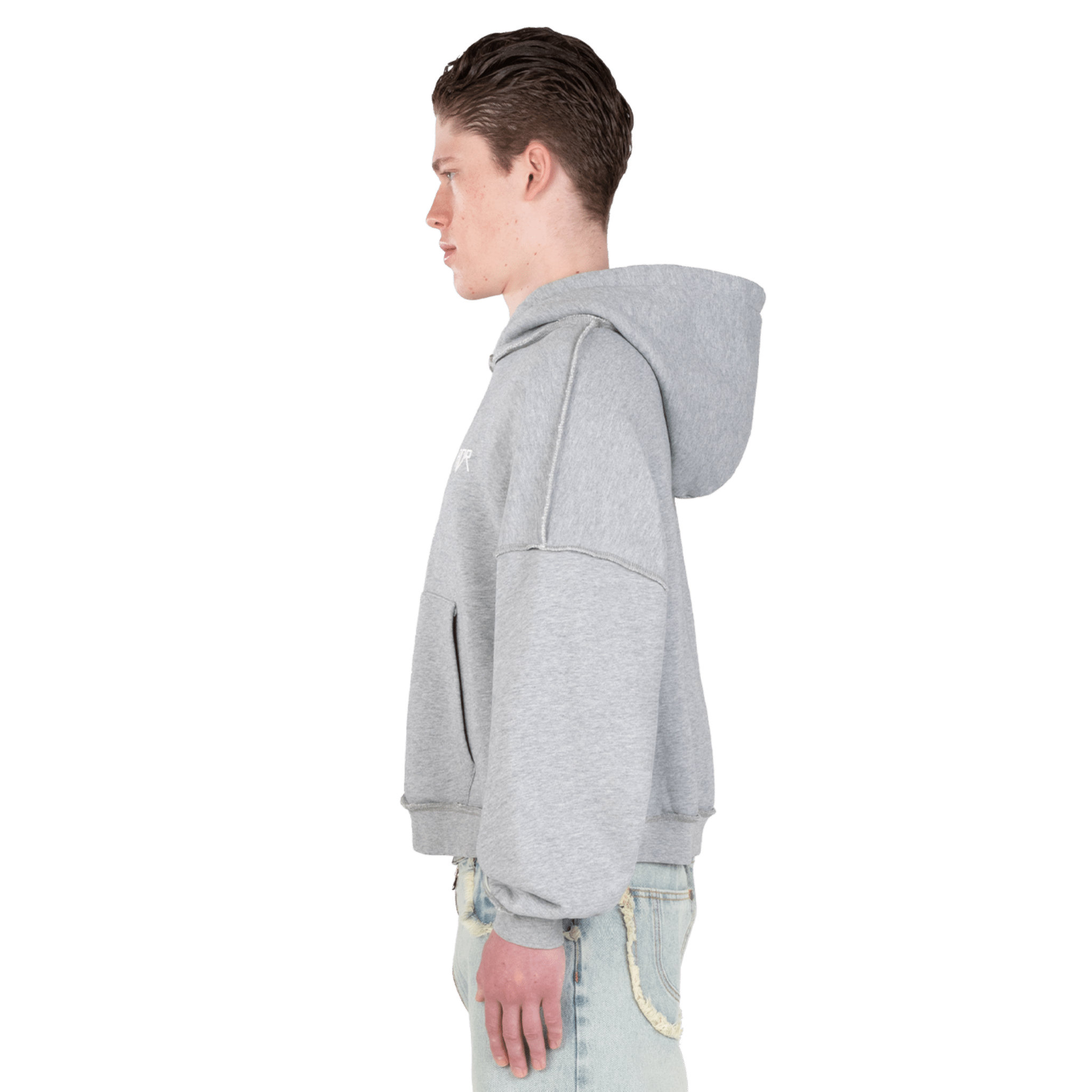 Atelier De Roupa Logo Hoodie Washed Grey - CATED6662 - Coziness
