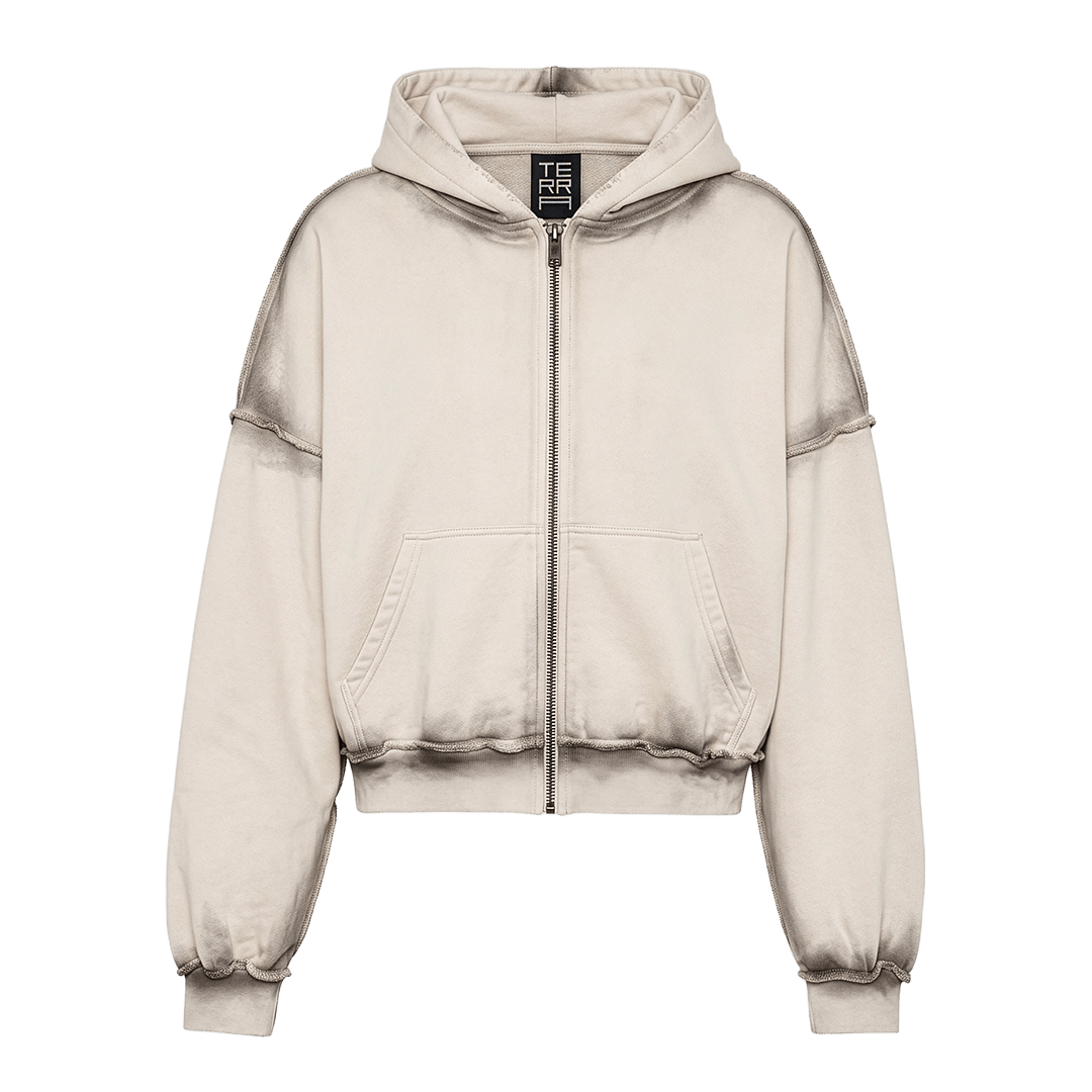 Atelier De Roupa Sorrow Zip Hoodie - CATED10255 - Coziness